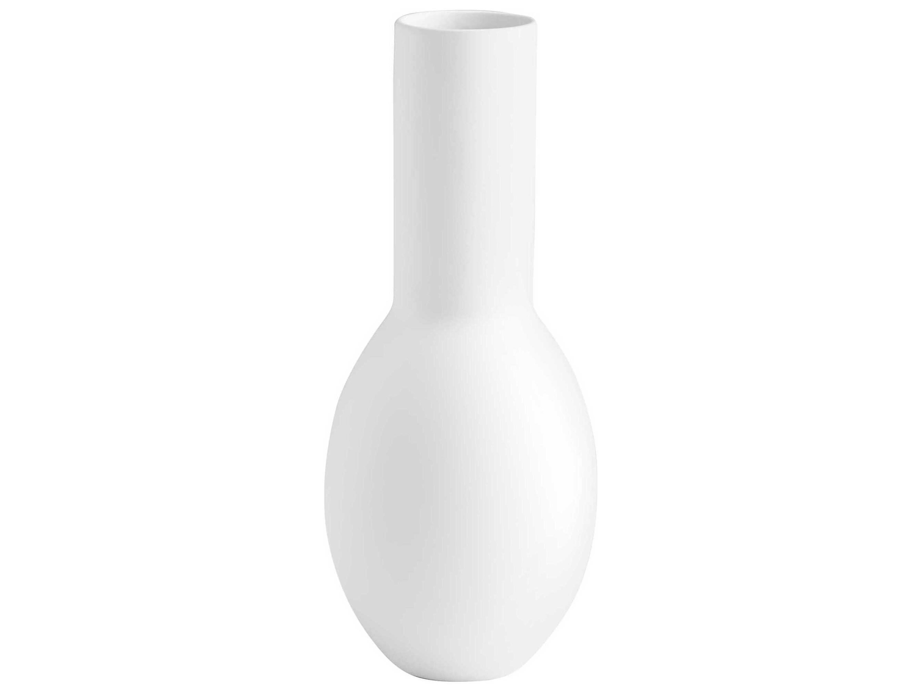 Cyan Design Matte White Impressive Impression Vase