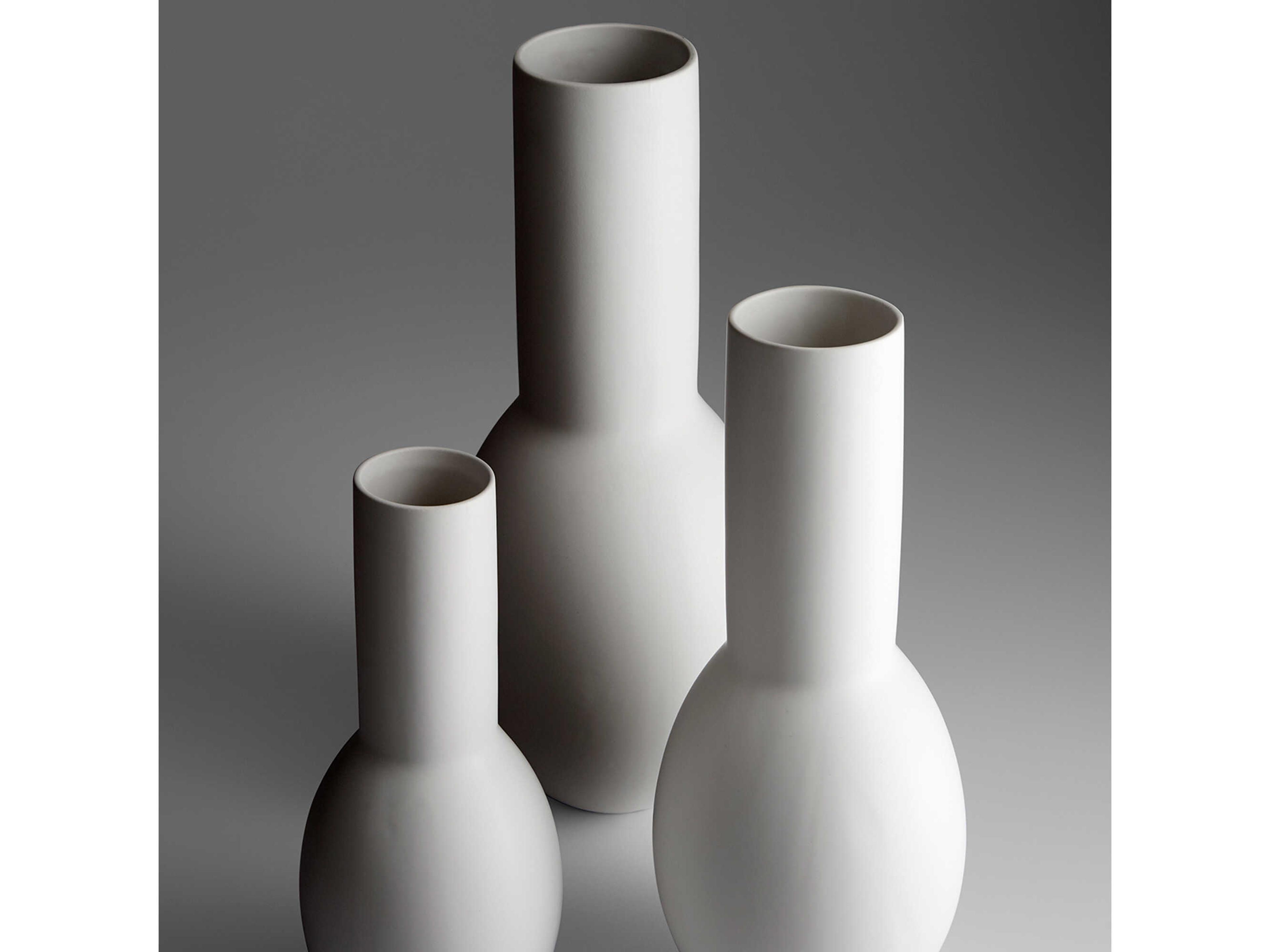 Cyan Design Matte White Impressive Impression Vase