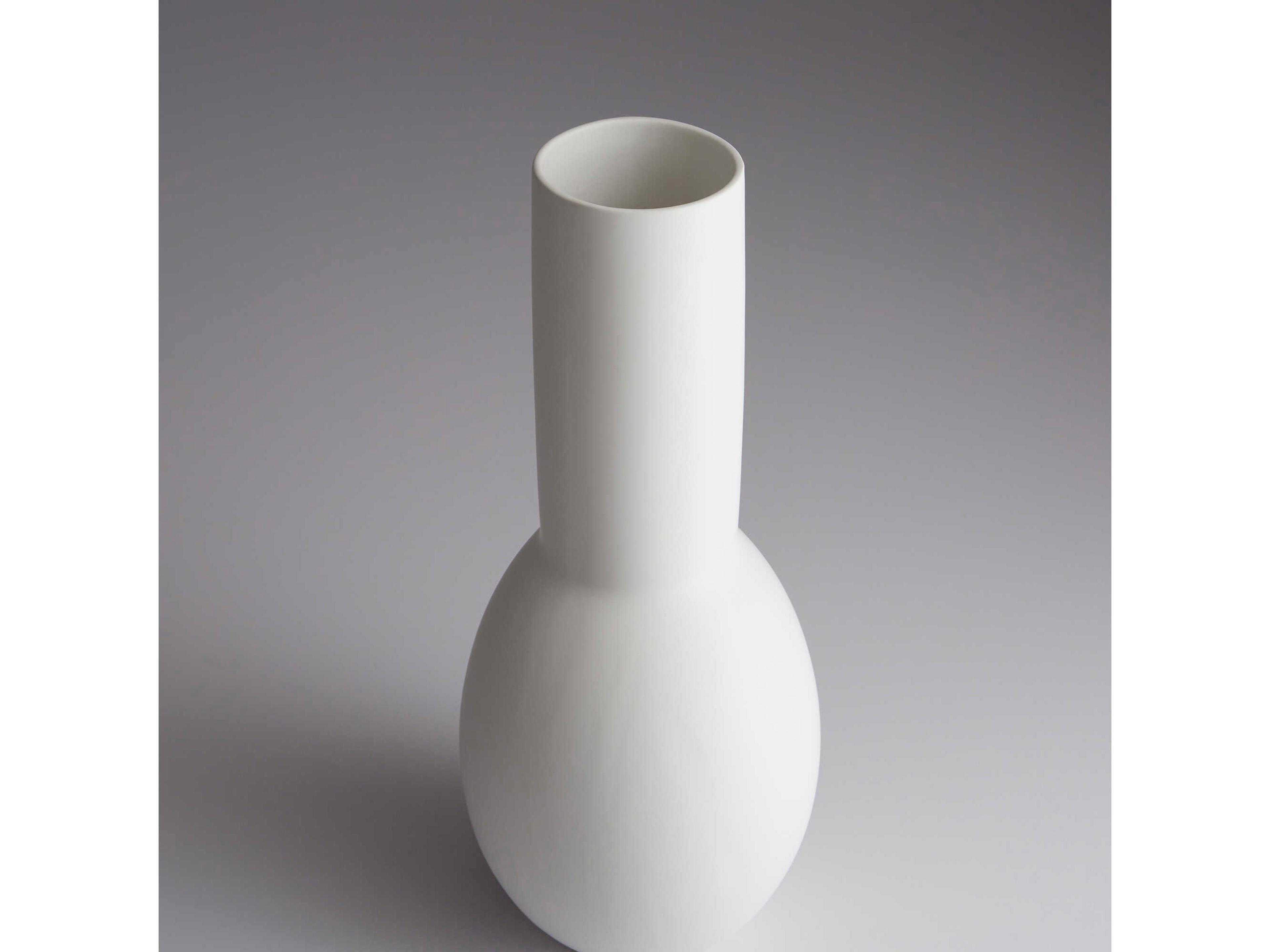 Cyan Design Matte White Impressive Impression Vase