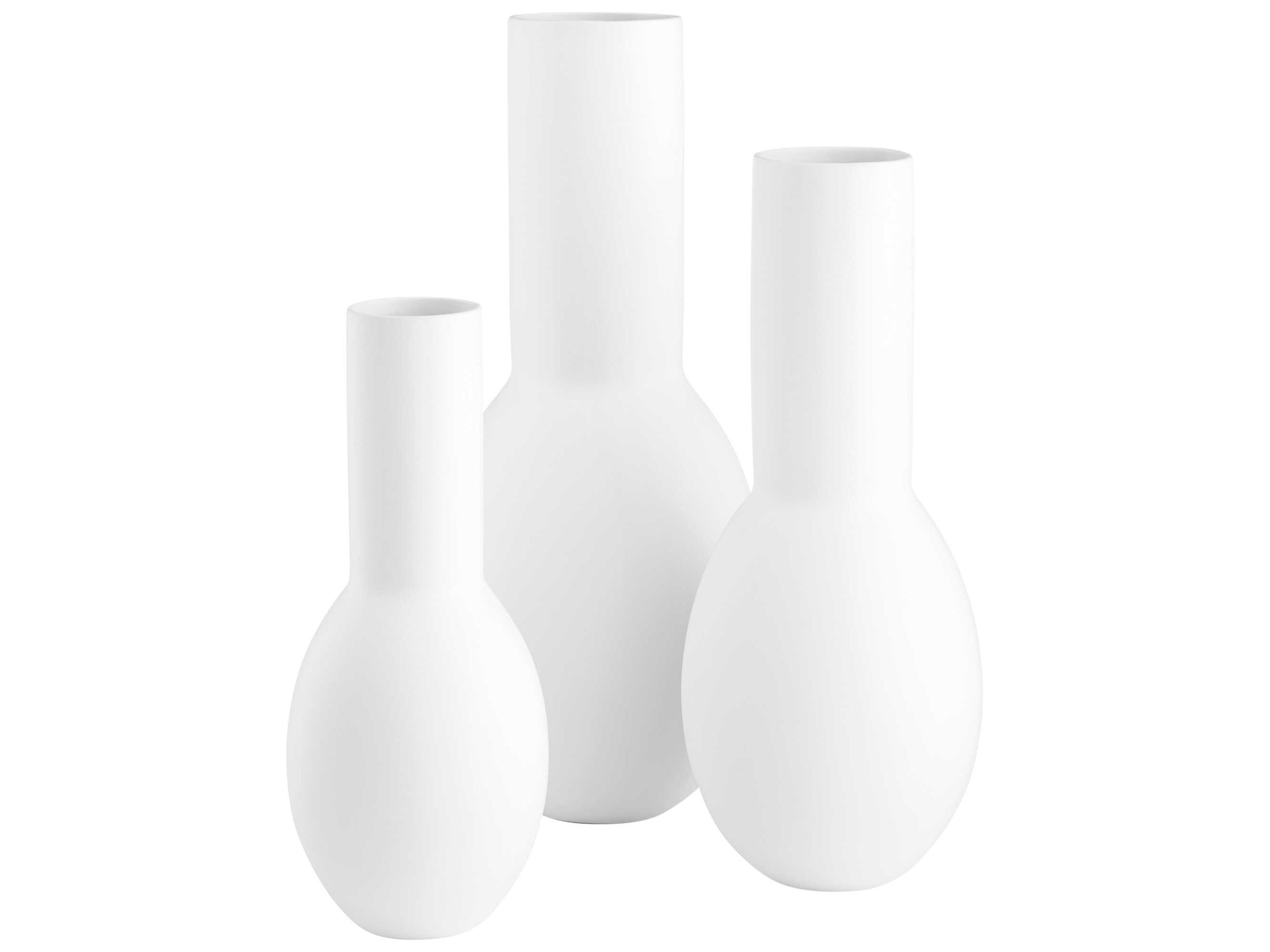 Cyan Design Matte White Impressive Impression Vase