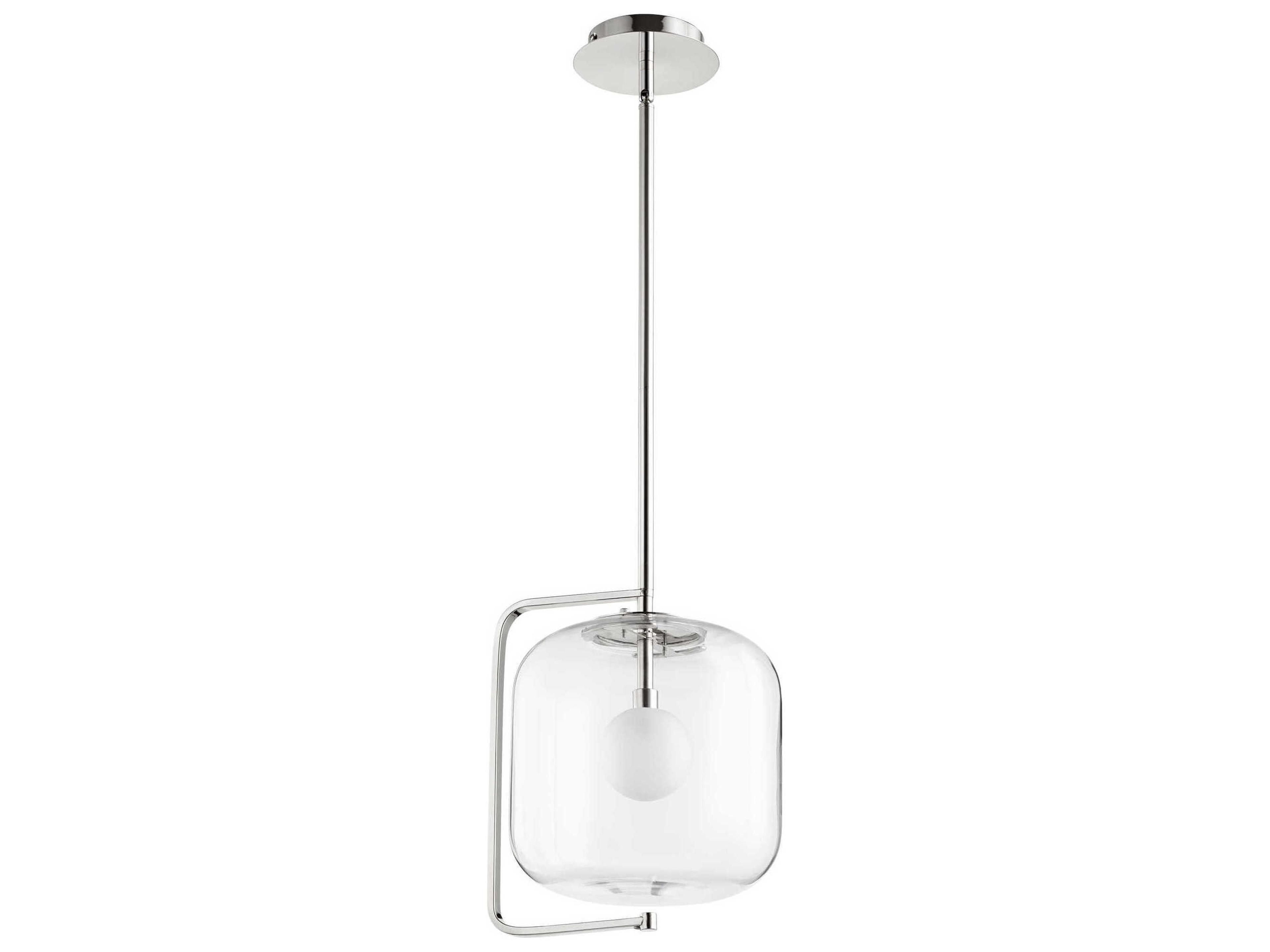 Isotope 1-Light Polished Nickel Mini Pendant