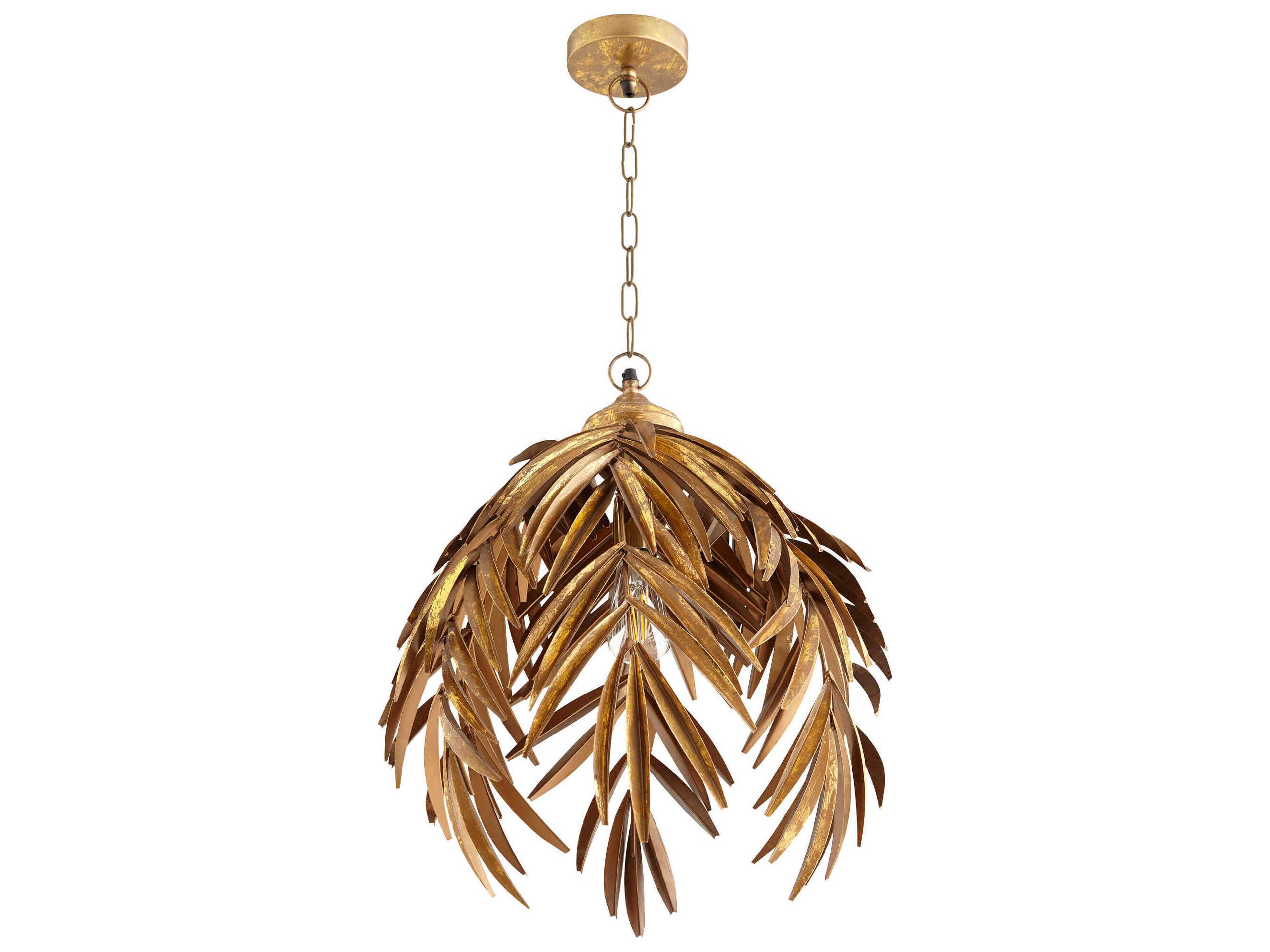 Palma 1-Light Aged Brass Pendant