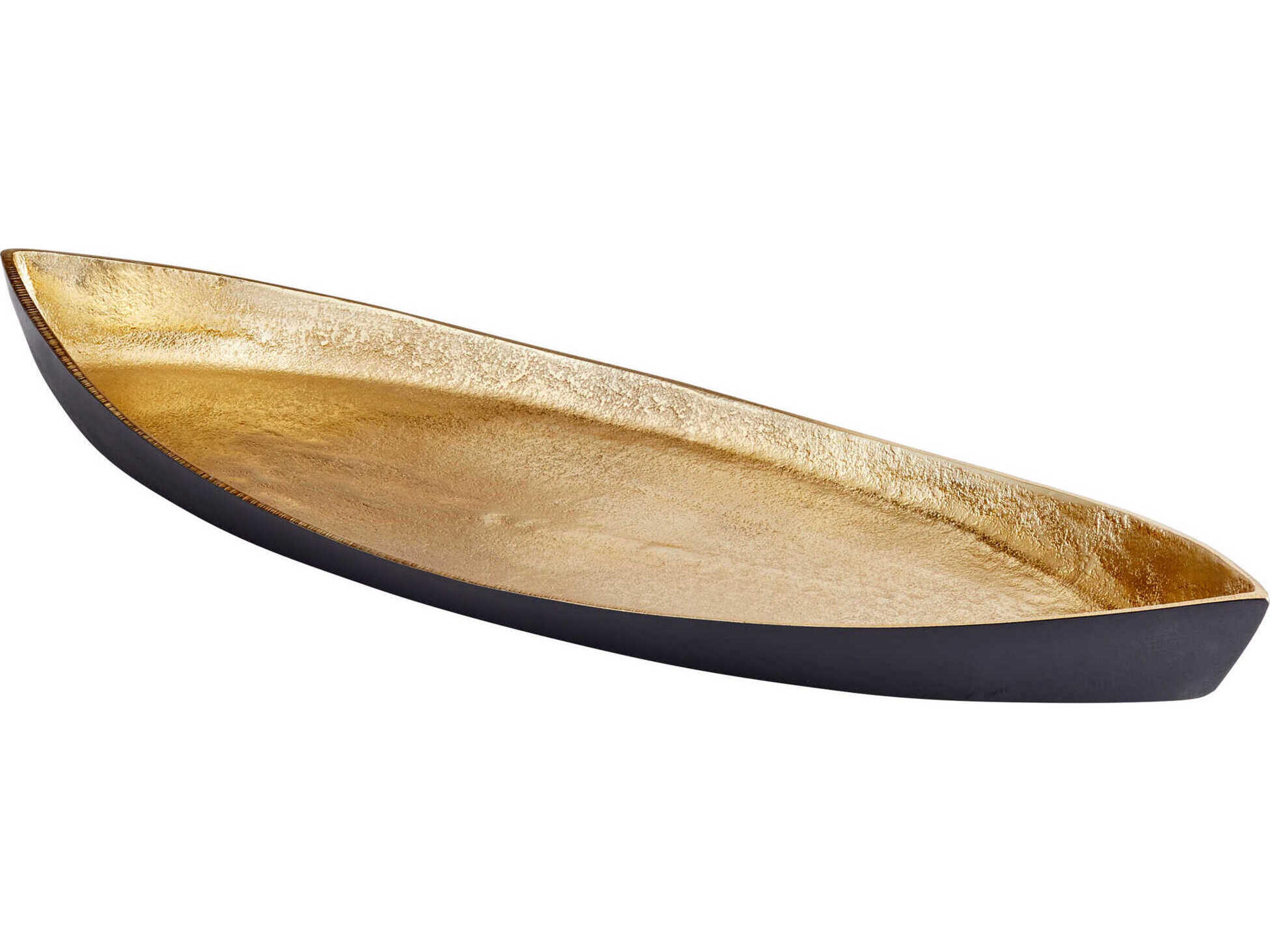 Cyan Design Matt Black Gold Alumbrar Serving Tray