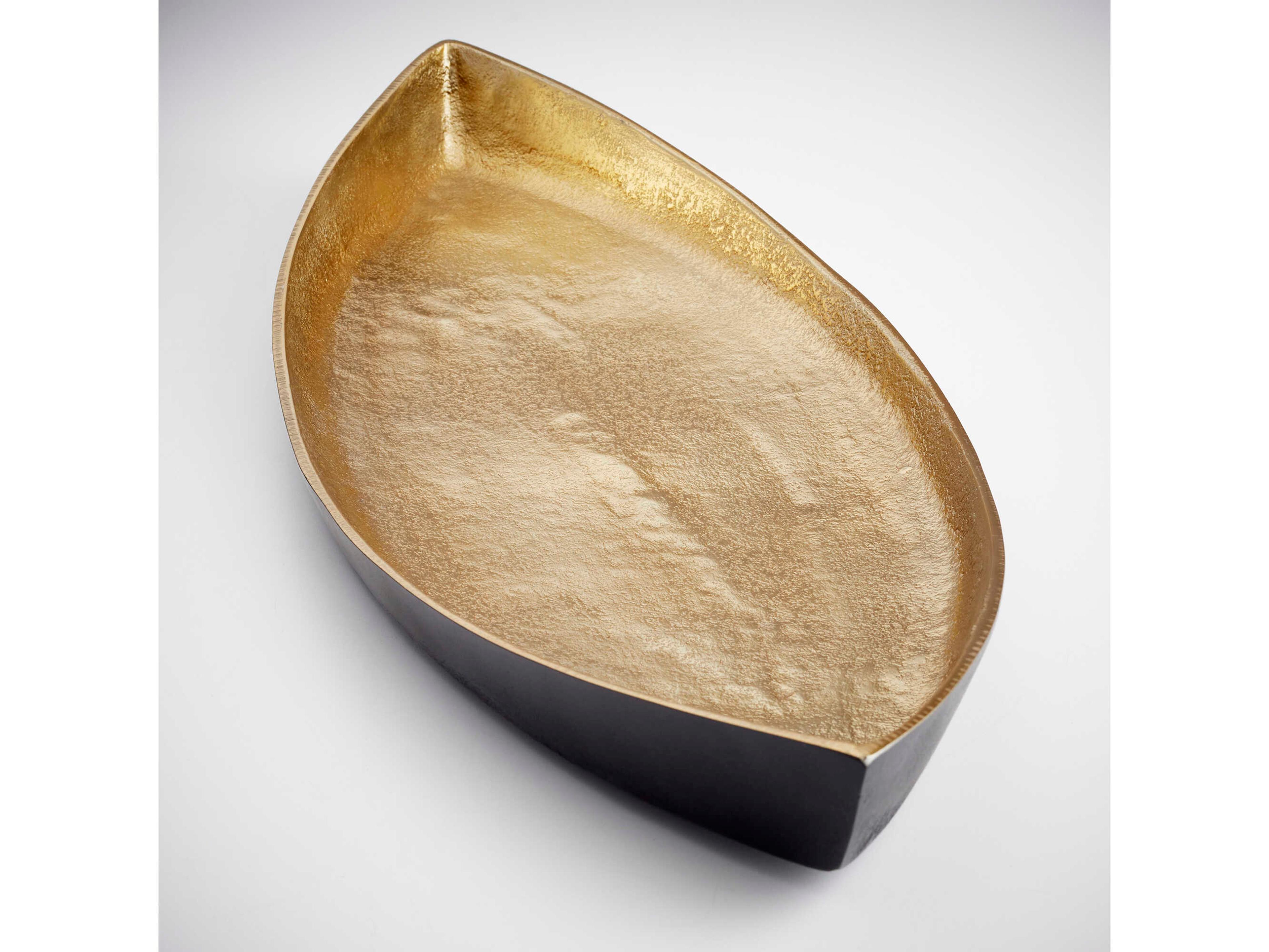 Cyan Design Matt Black Gold Alumbrar Serving Tray