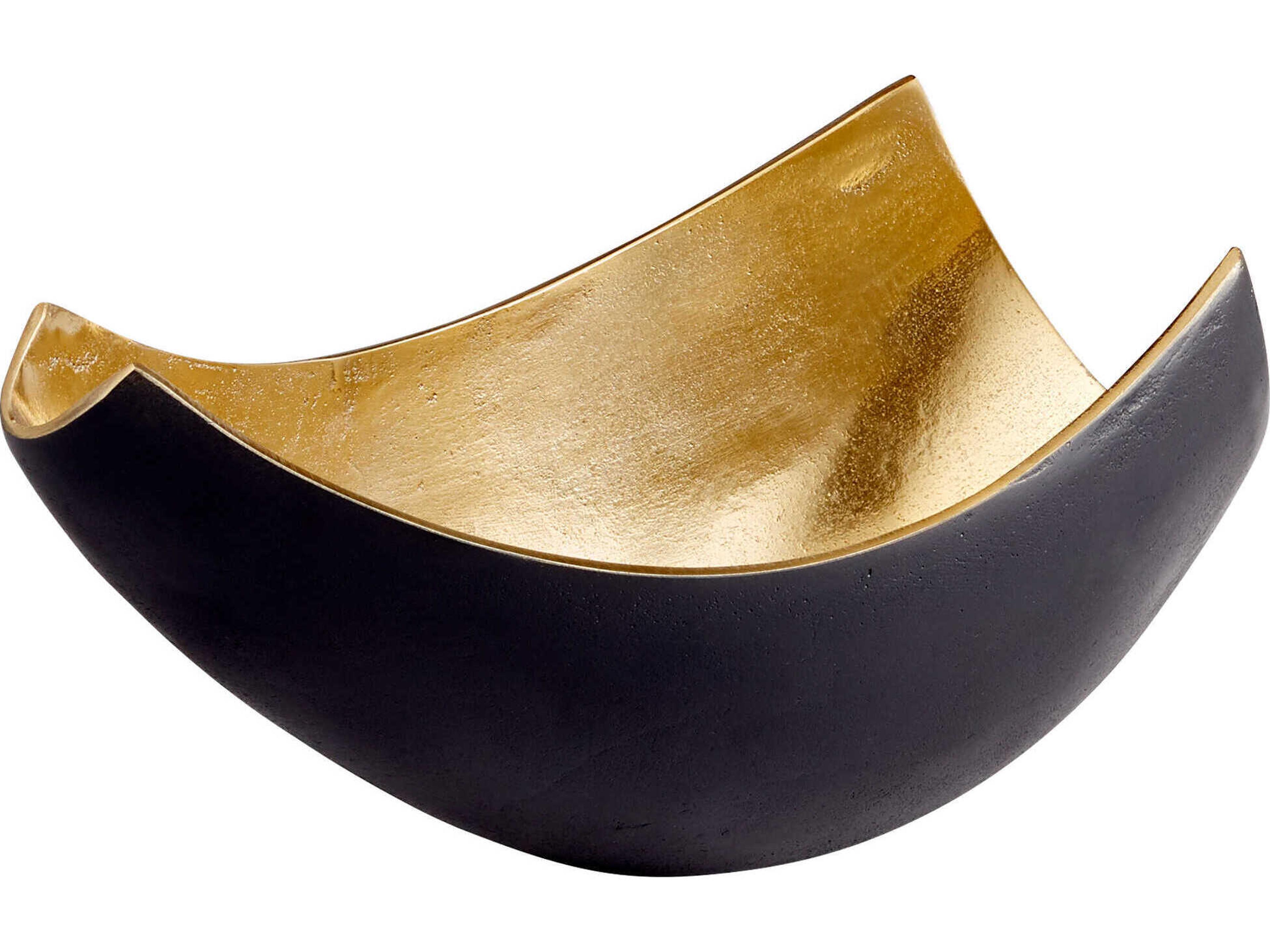 Cyan Design Matt Black Gold Boema Serving Tray