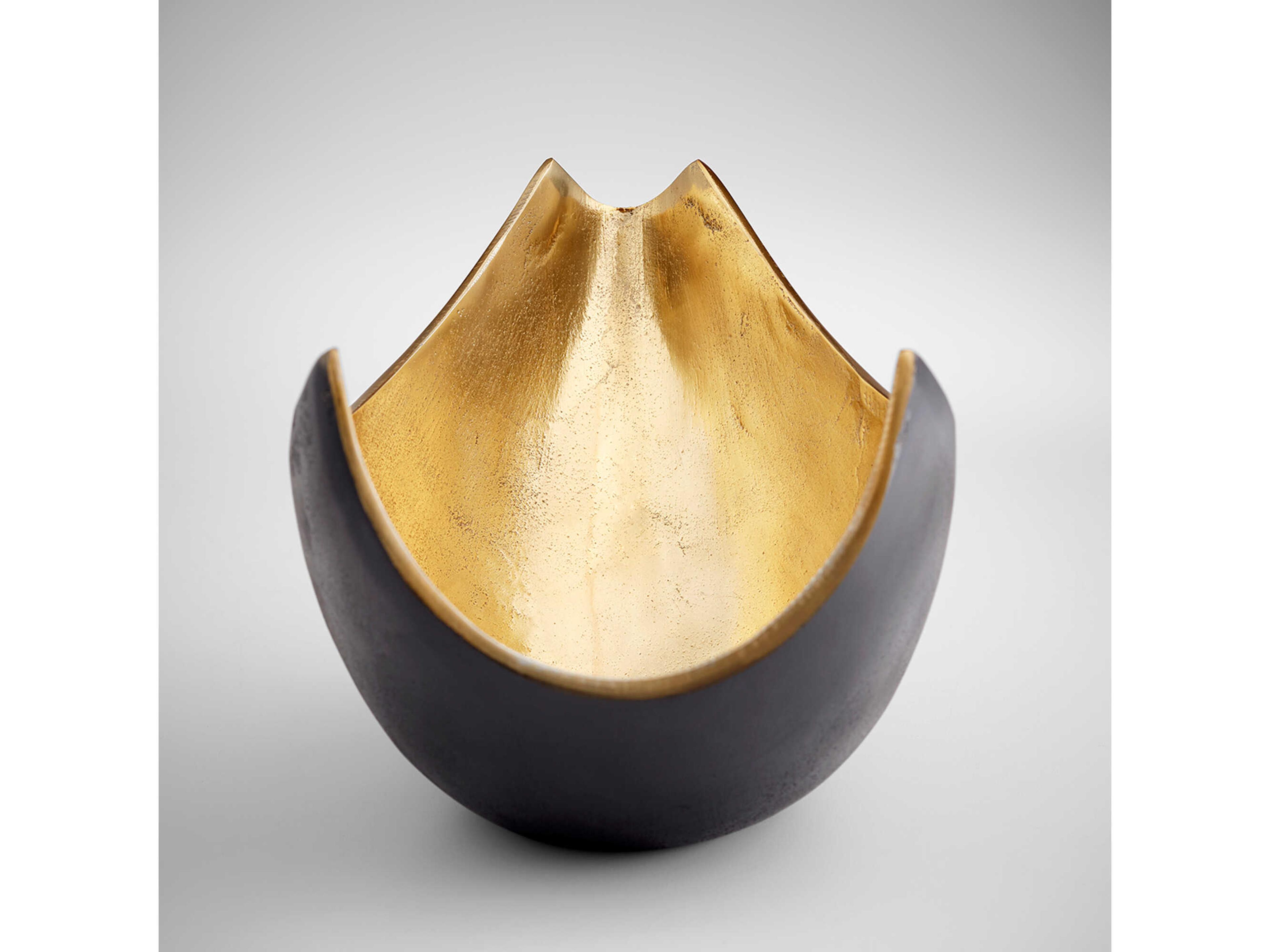 Cyan Design Matt Black Gold Boema Serving Tray