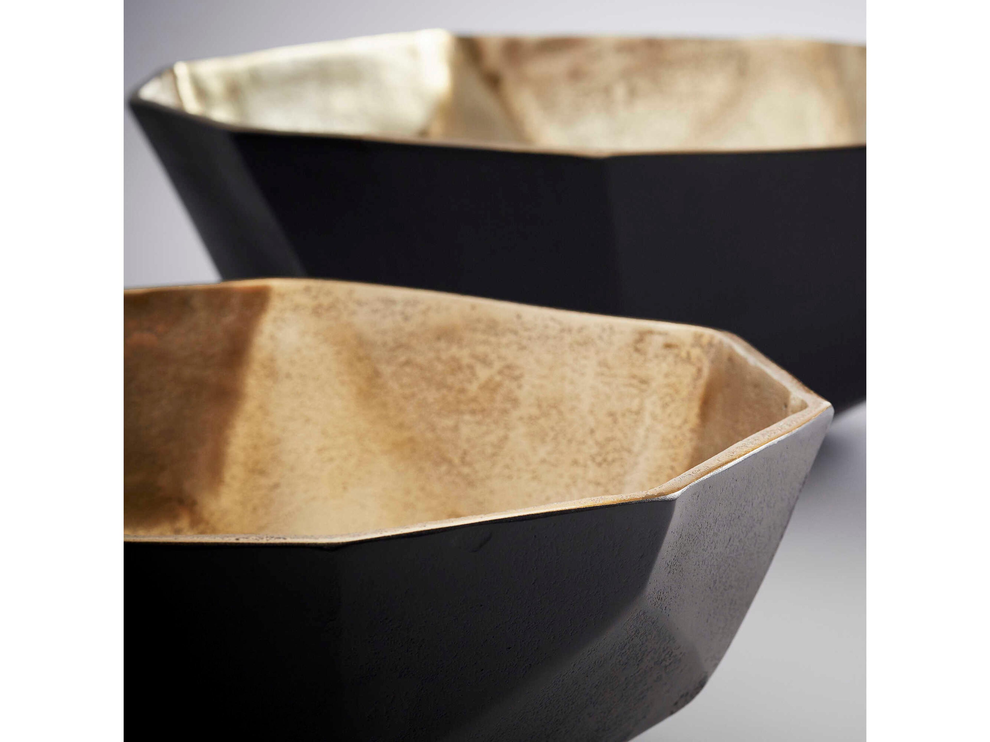 Cyan Design Matt Black Gold Radia Decorative Bowl