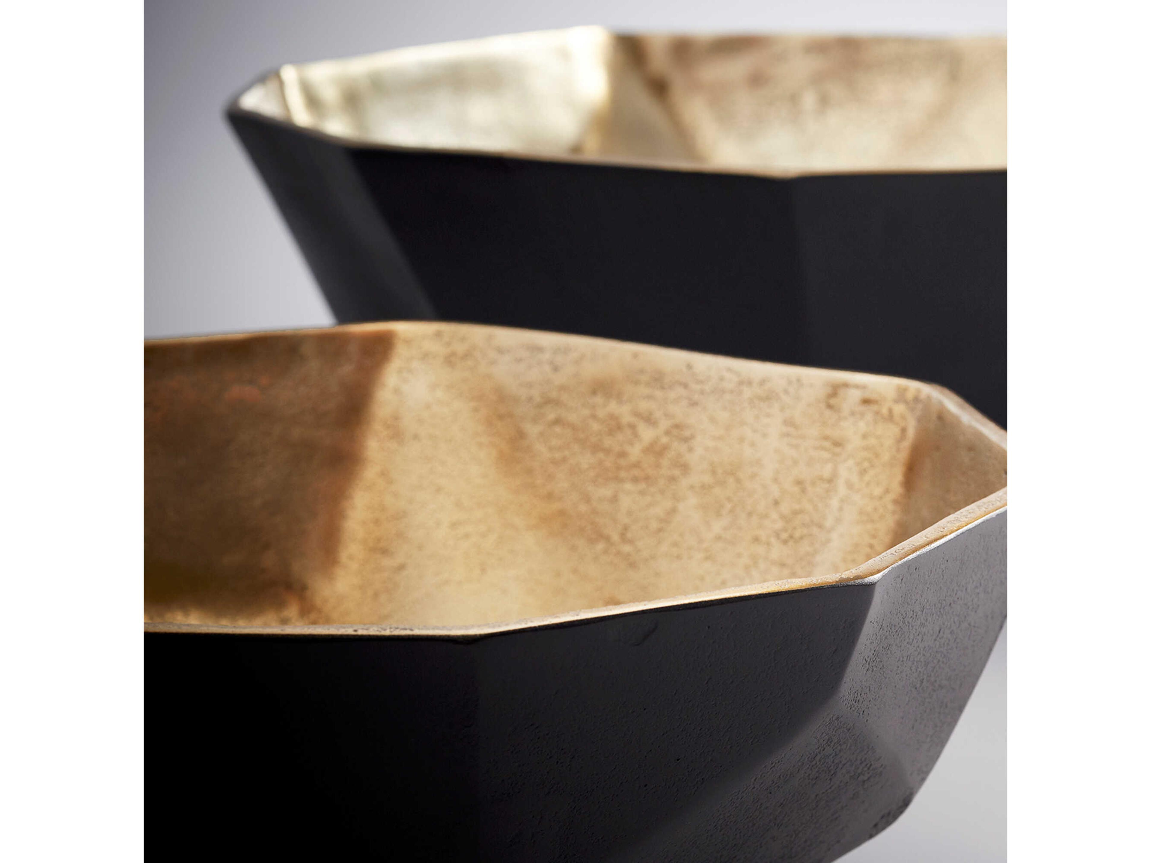Cyan Design Matt Black Gold Radia Decorative Bowl