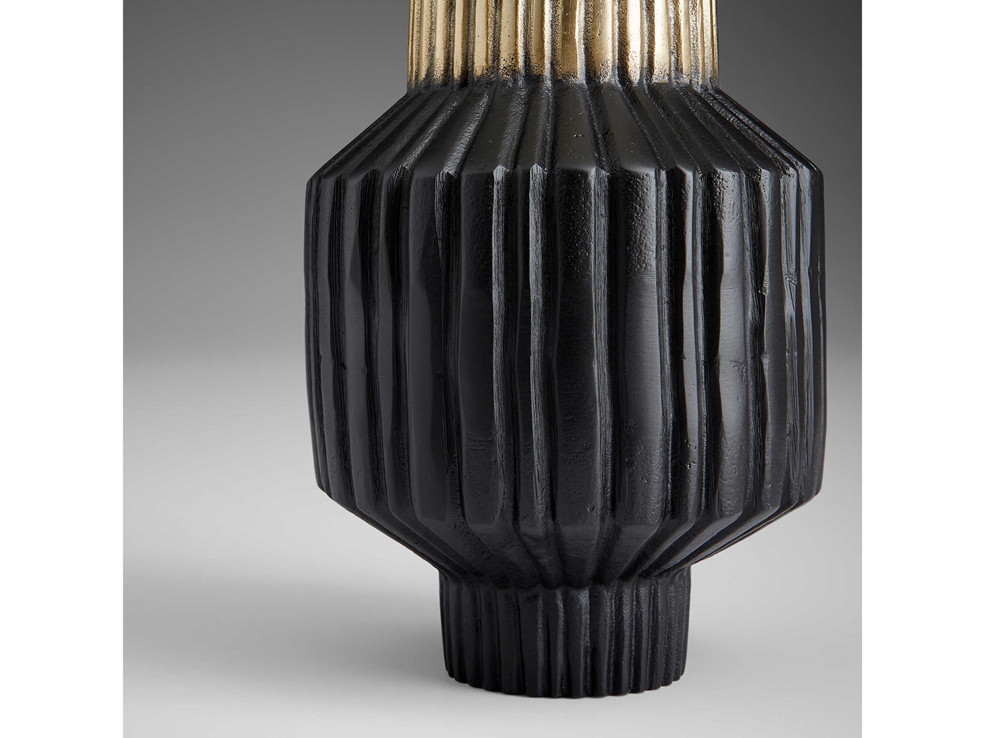 Cyan Design Matt Black Gold Allumage Vase