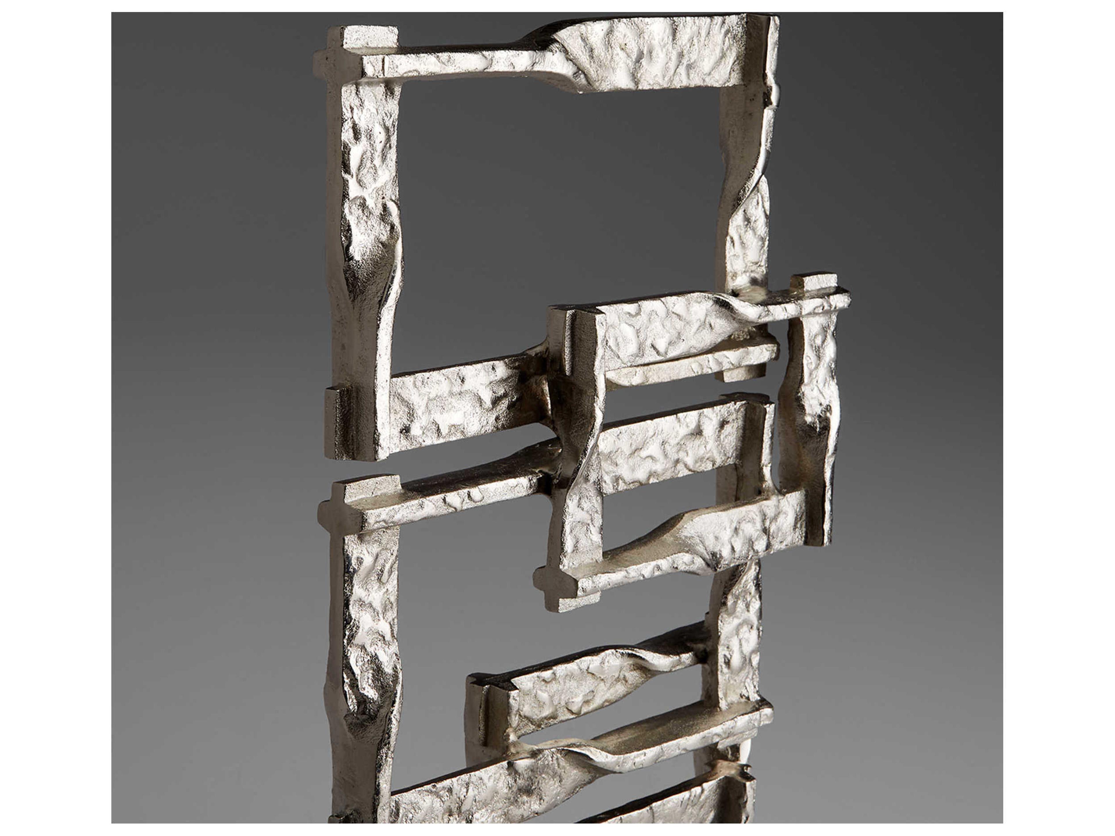 Cyan Design Matt Black / Nickel 17" High Akira Sculpture