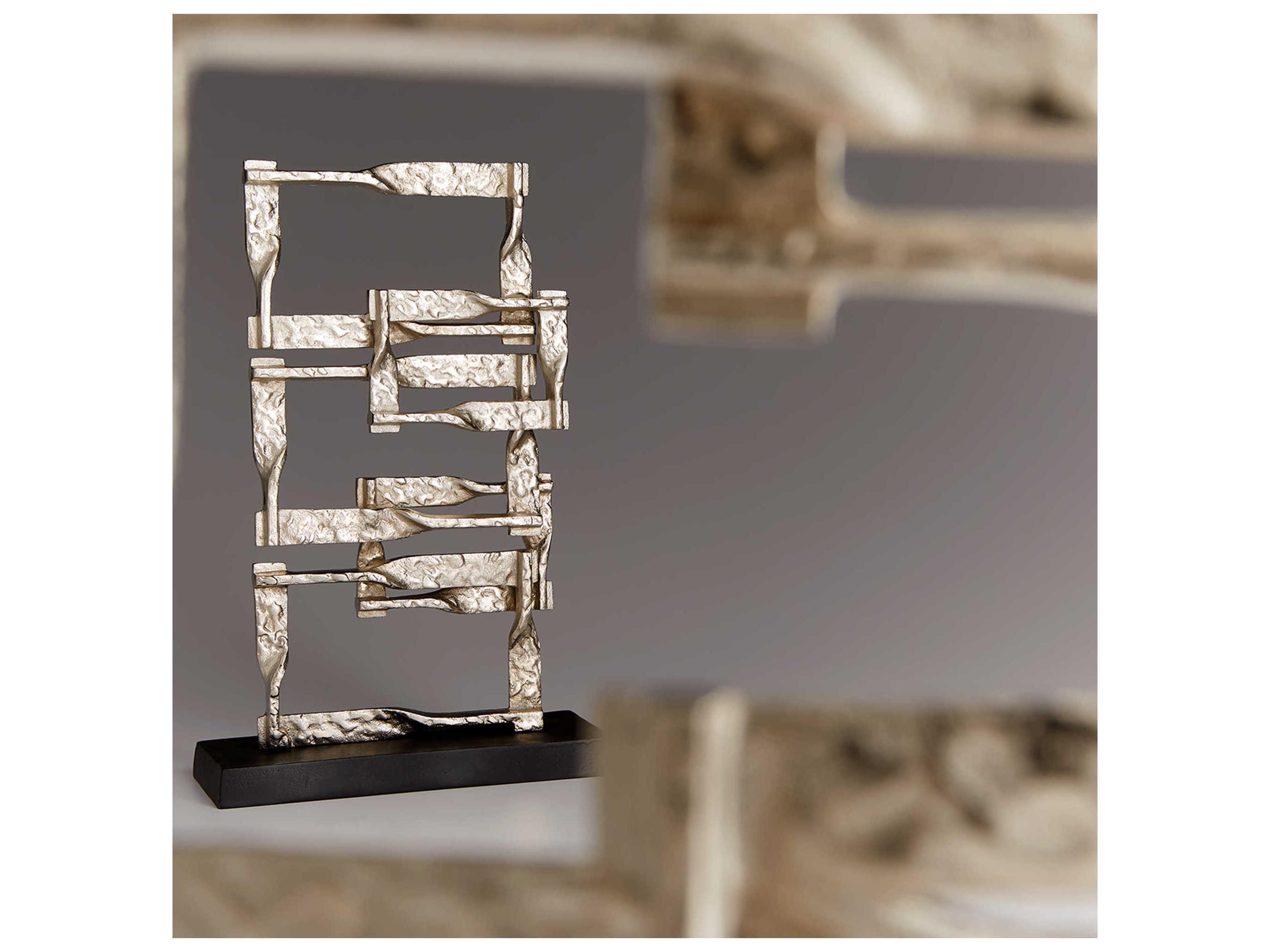 Cyan Design Matt Black / Nickel 17" High Akira Sculpture