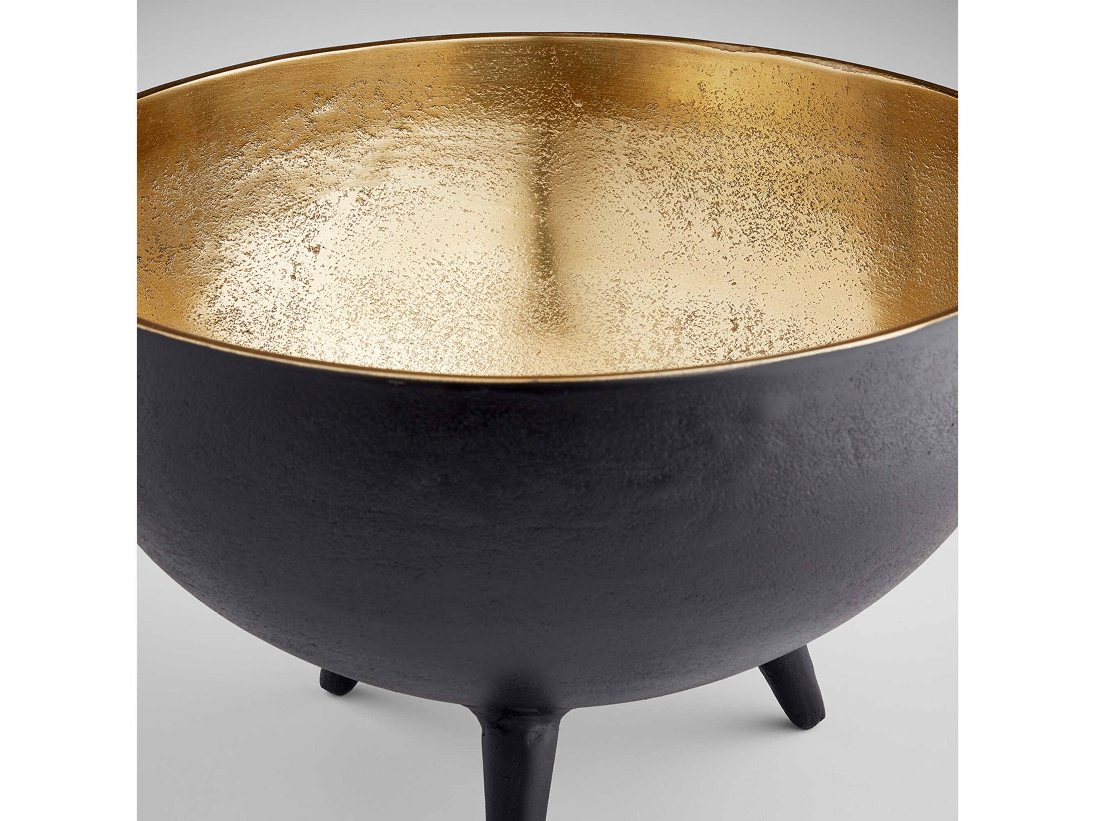 Cyan Design Matt Black Gold Inca Decorative Bowl