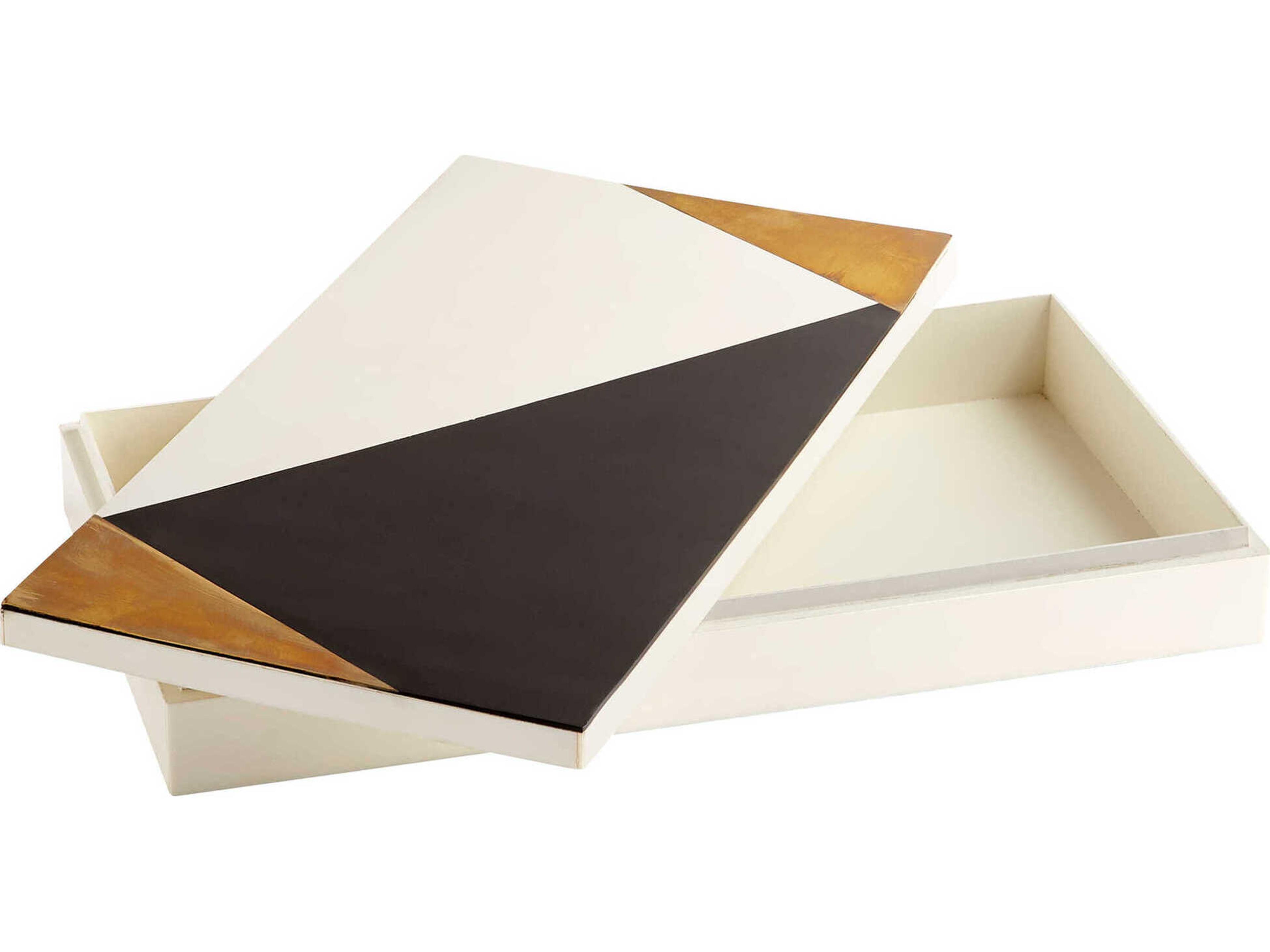 Cyan Design Black Gold White Modametric Container