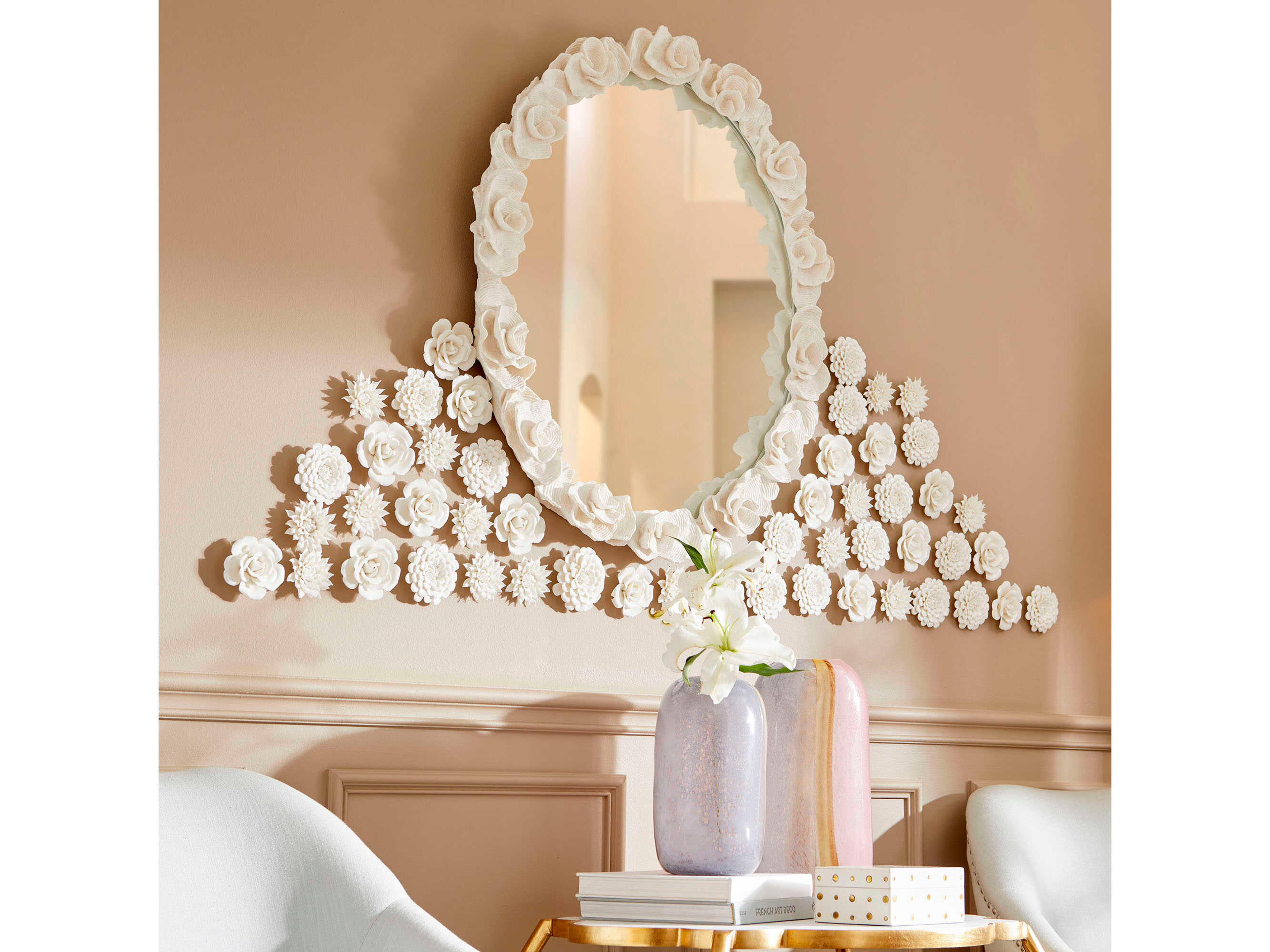 Cyan Design White Brass Dot Container