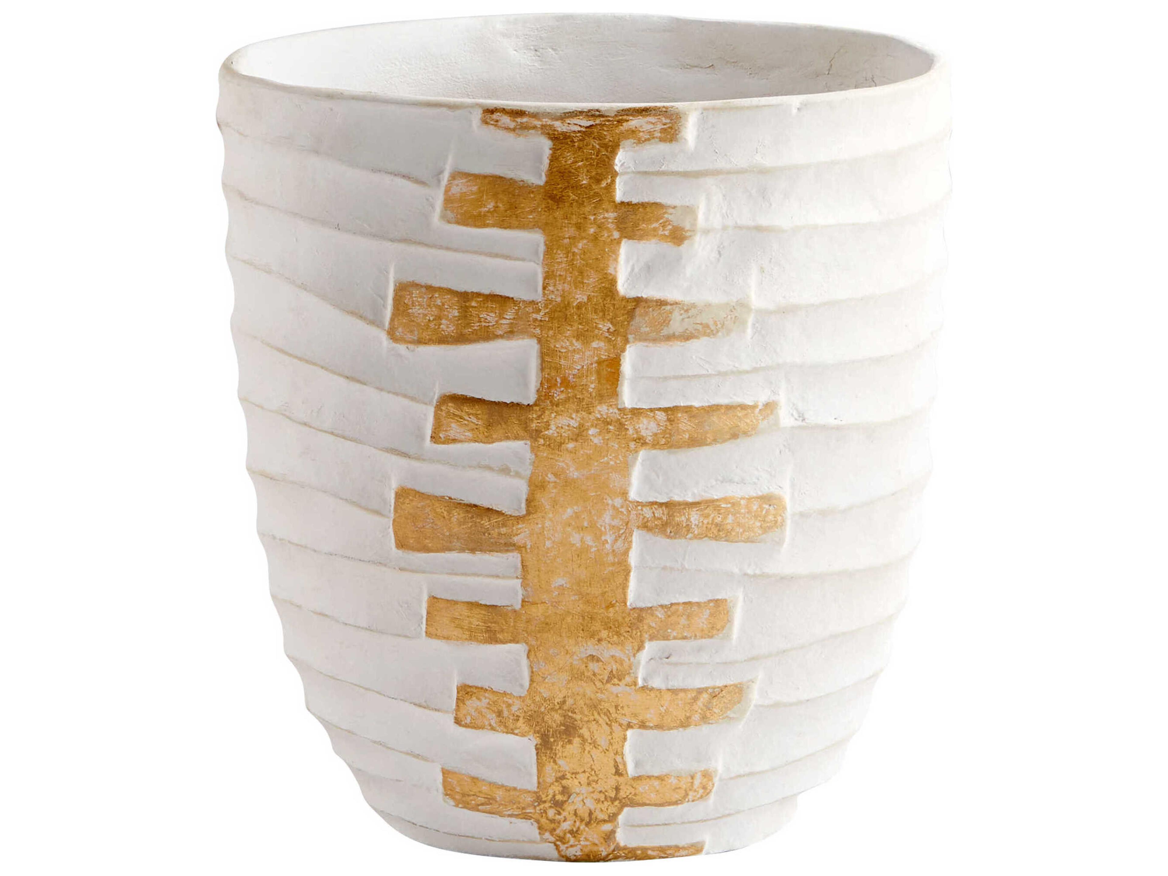 White Gold Luxe Vase