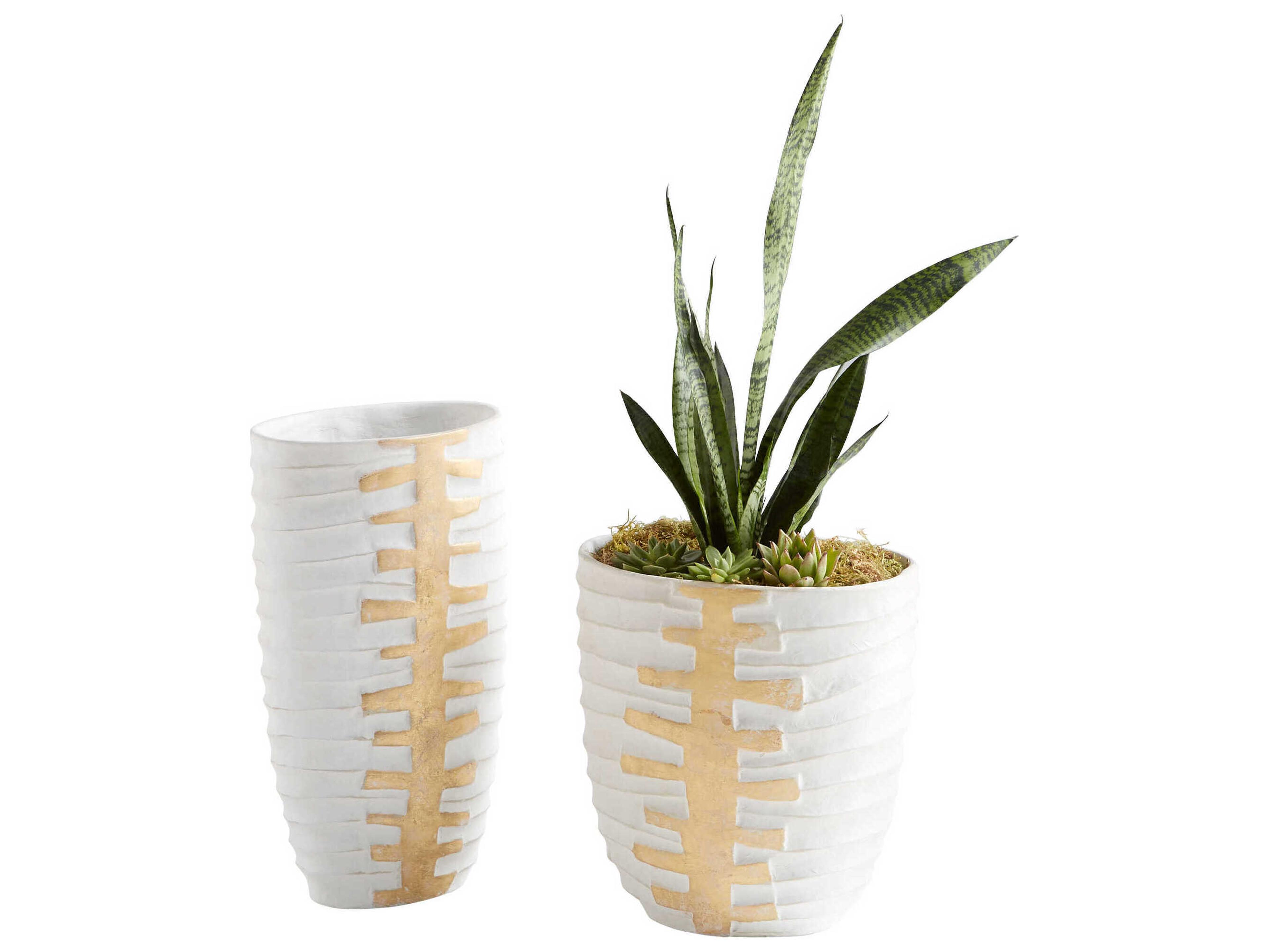 Cyan Design White Gold Luxe Vase