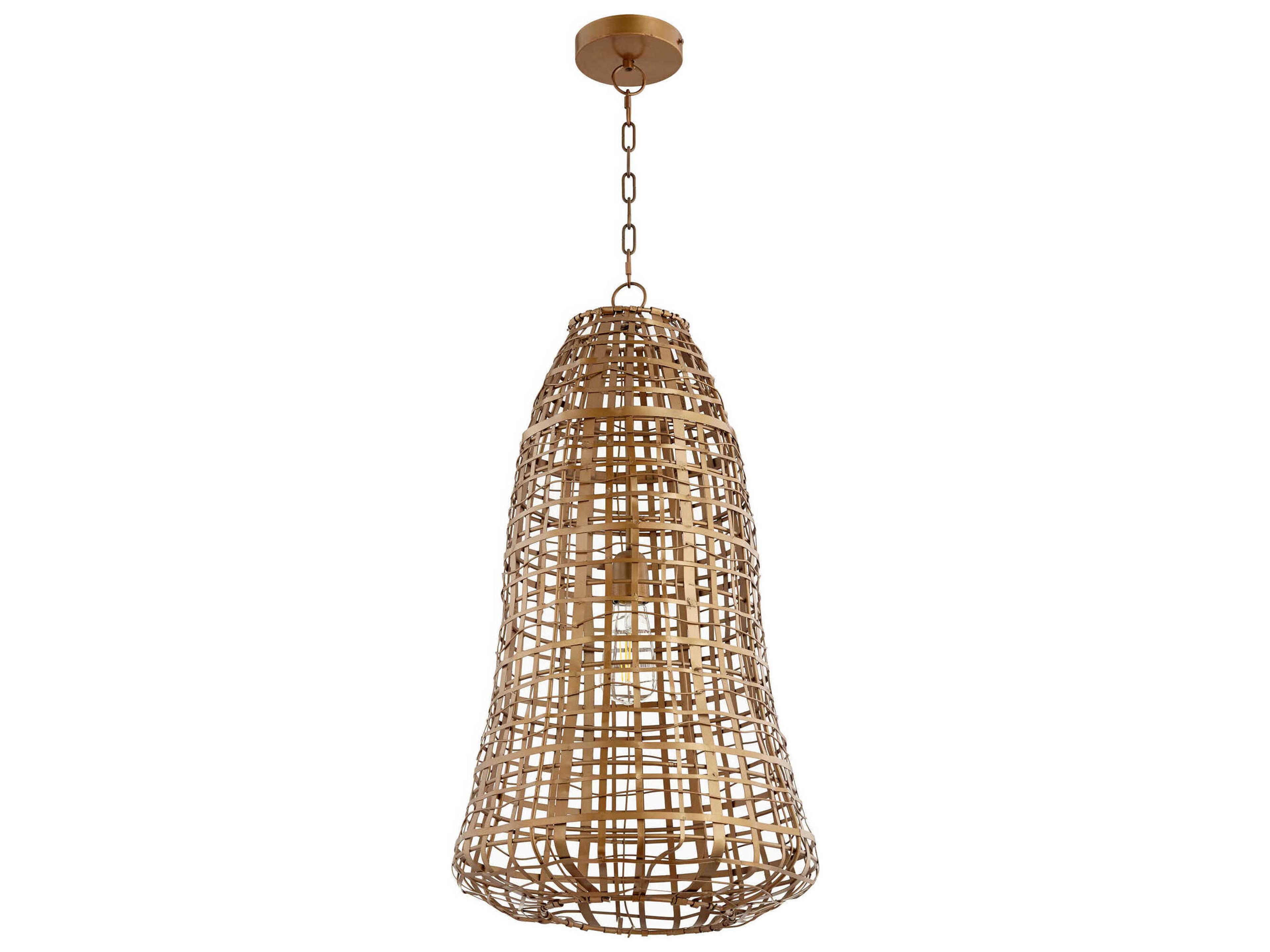 1-Light Antique Brass Pendant