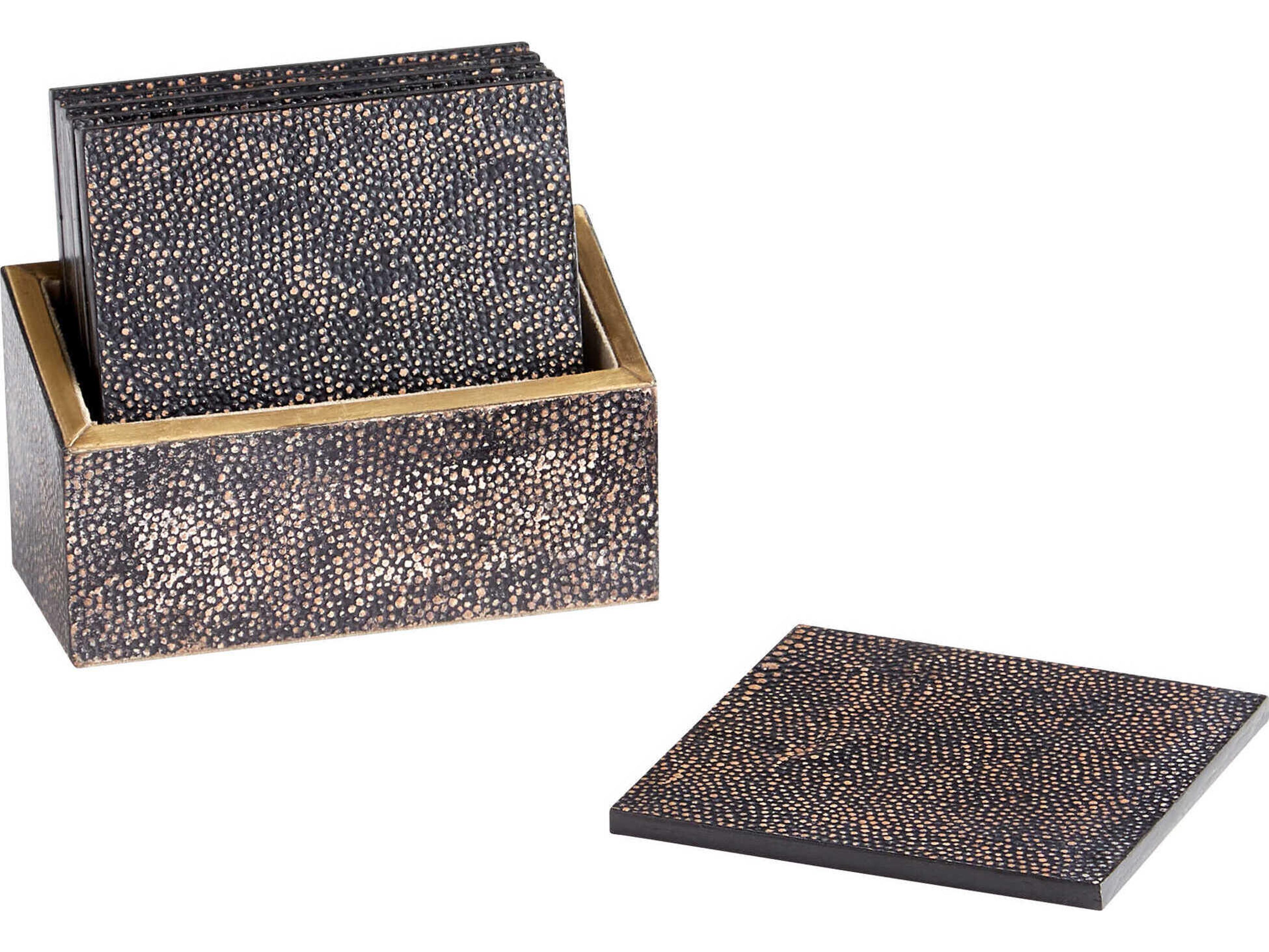 Cyan Design Brown Bronze Arless Coasters