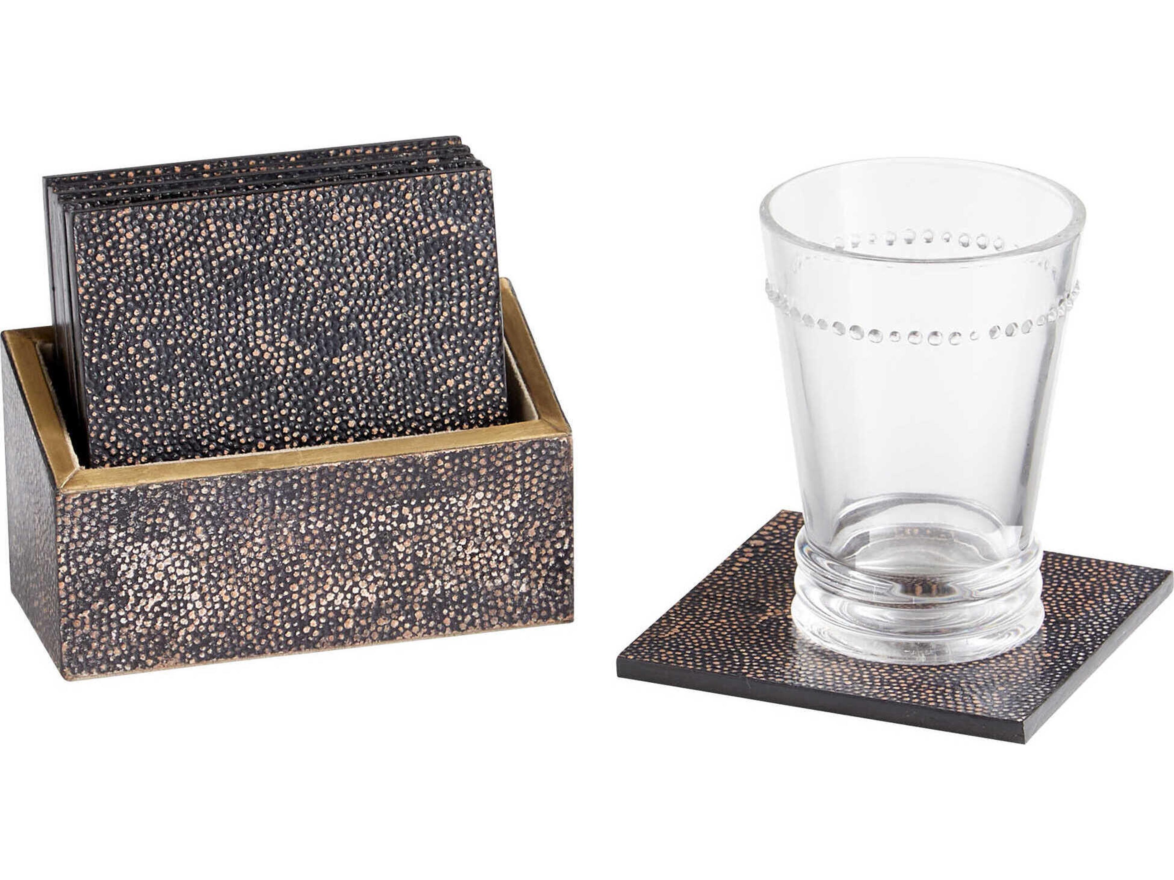 Cyan Design Brown Bronze Arless Coasters