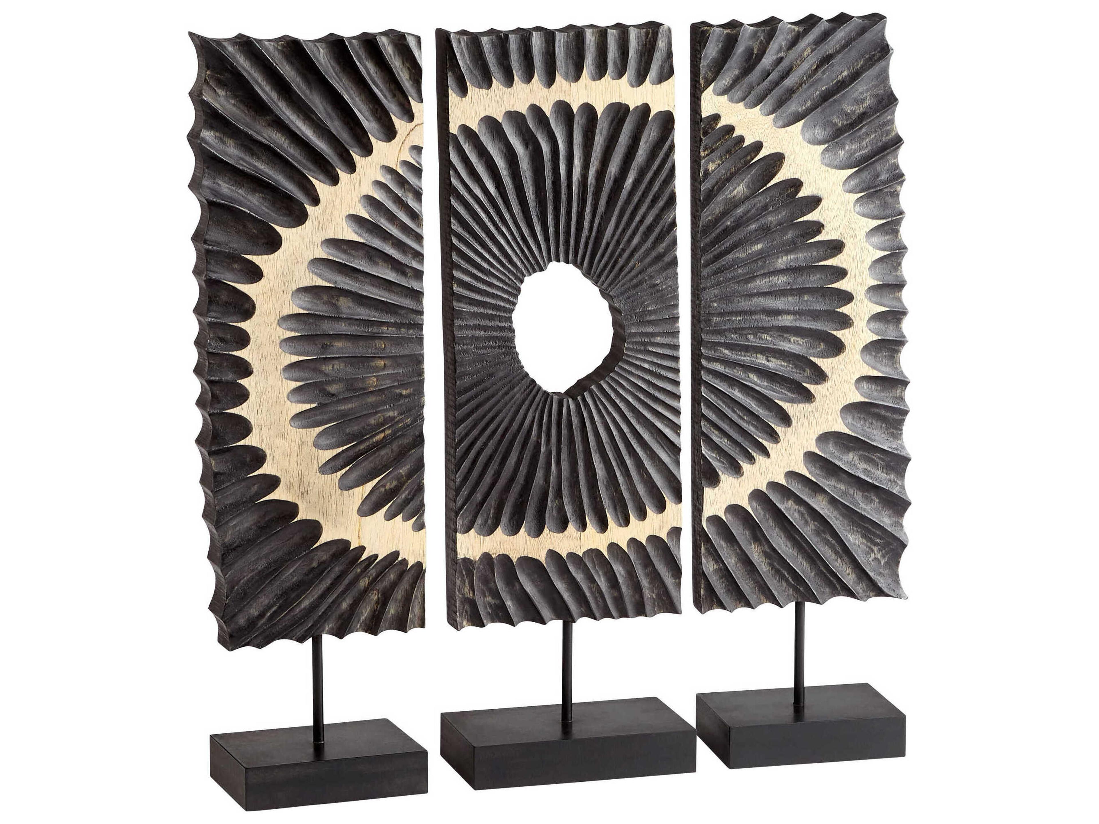 Black Ruffle Sculpture