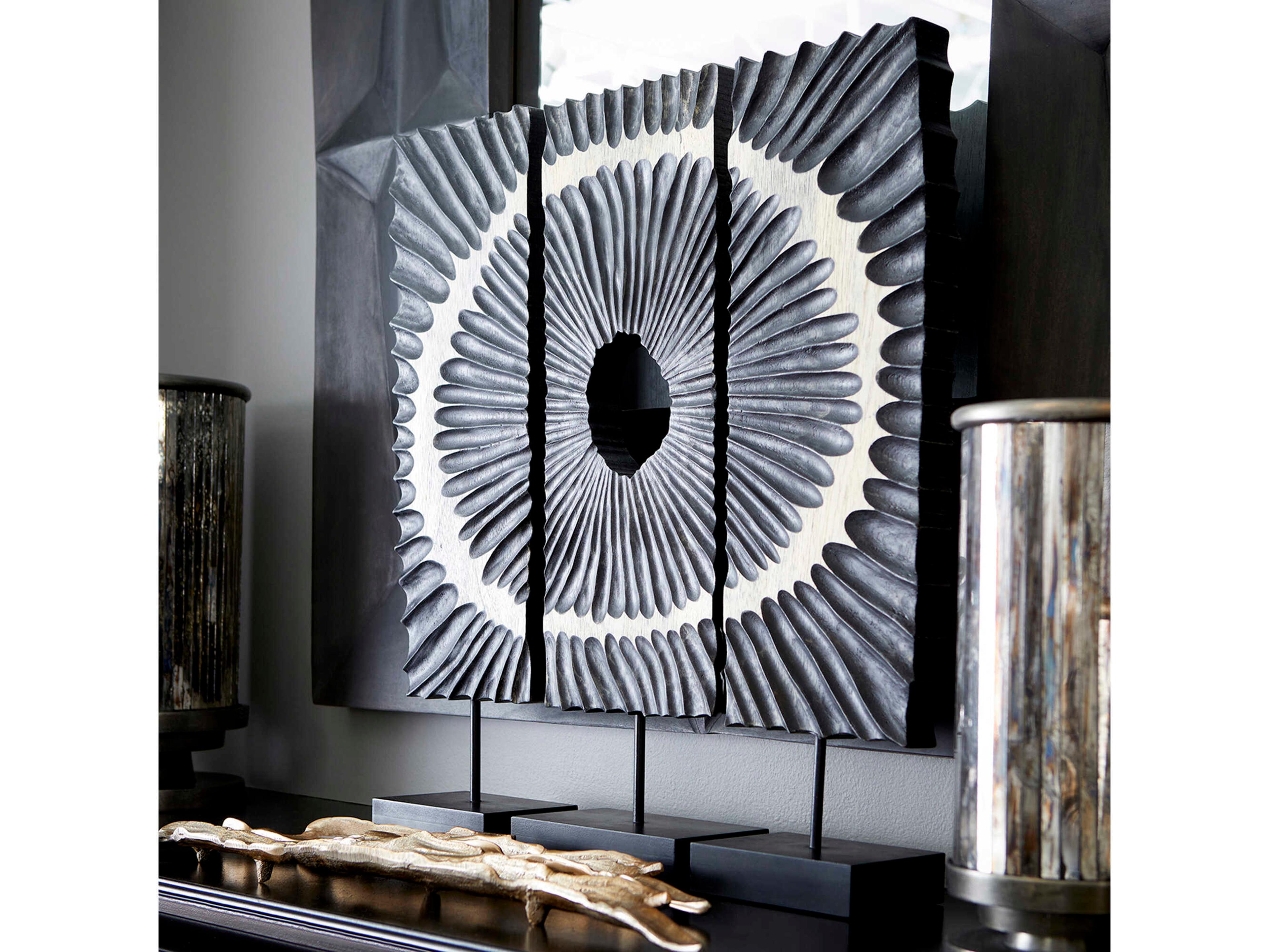 Cyan Design Black Ruffle Sculpture