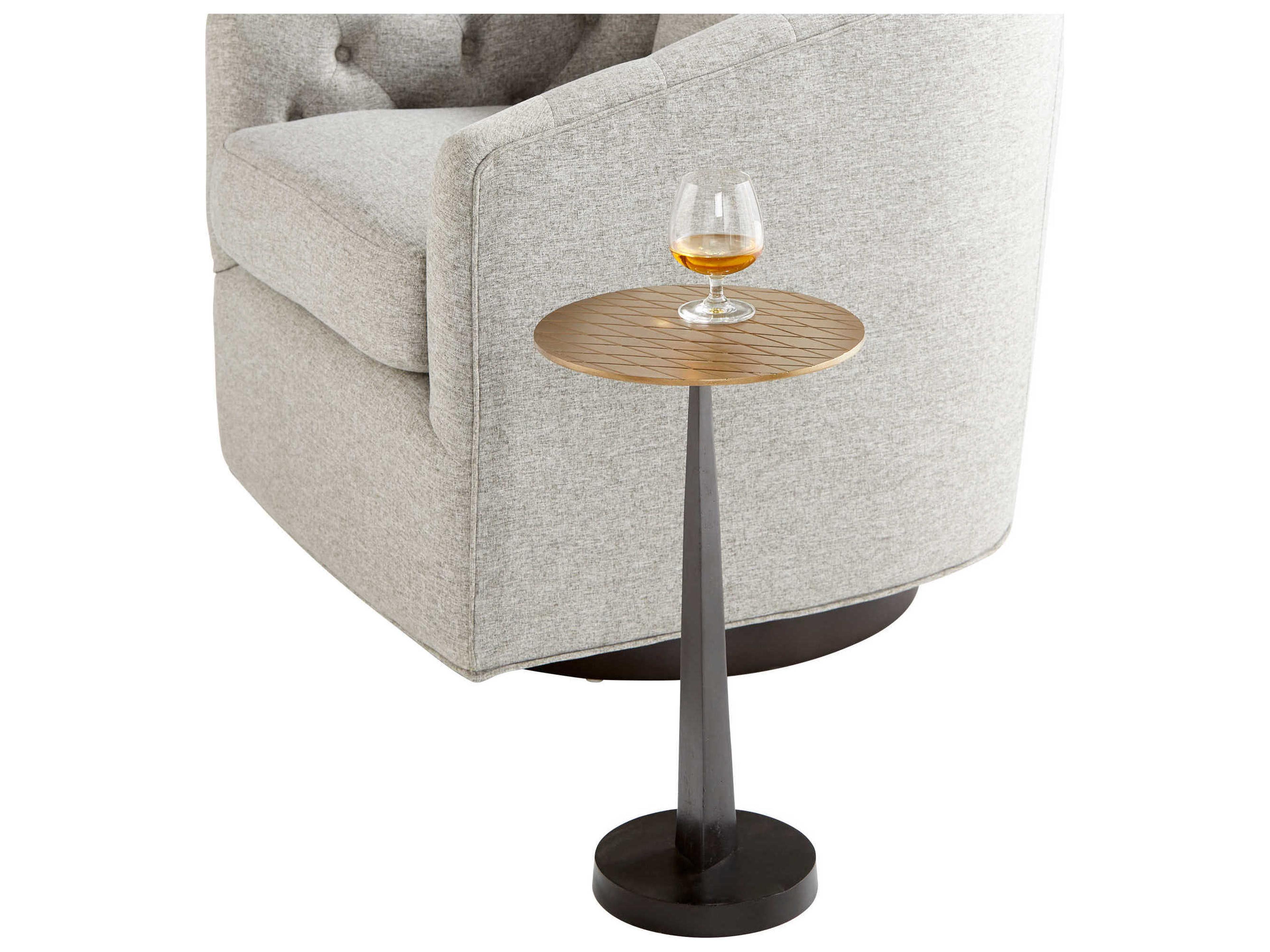 Cyan Design Round Silver Black End Table