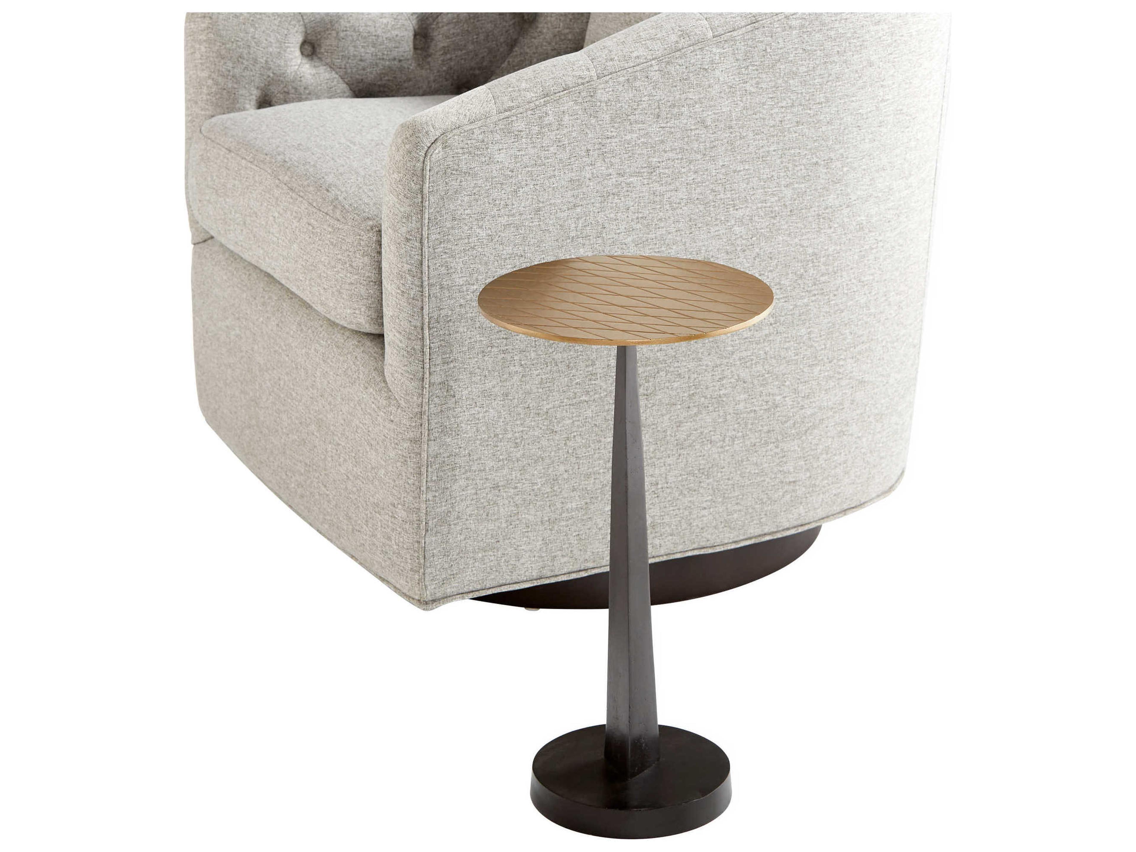Cyan Design Round Silver Black End Table