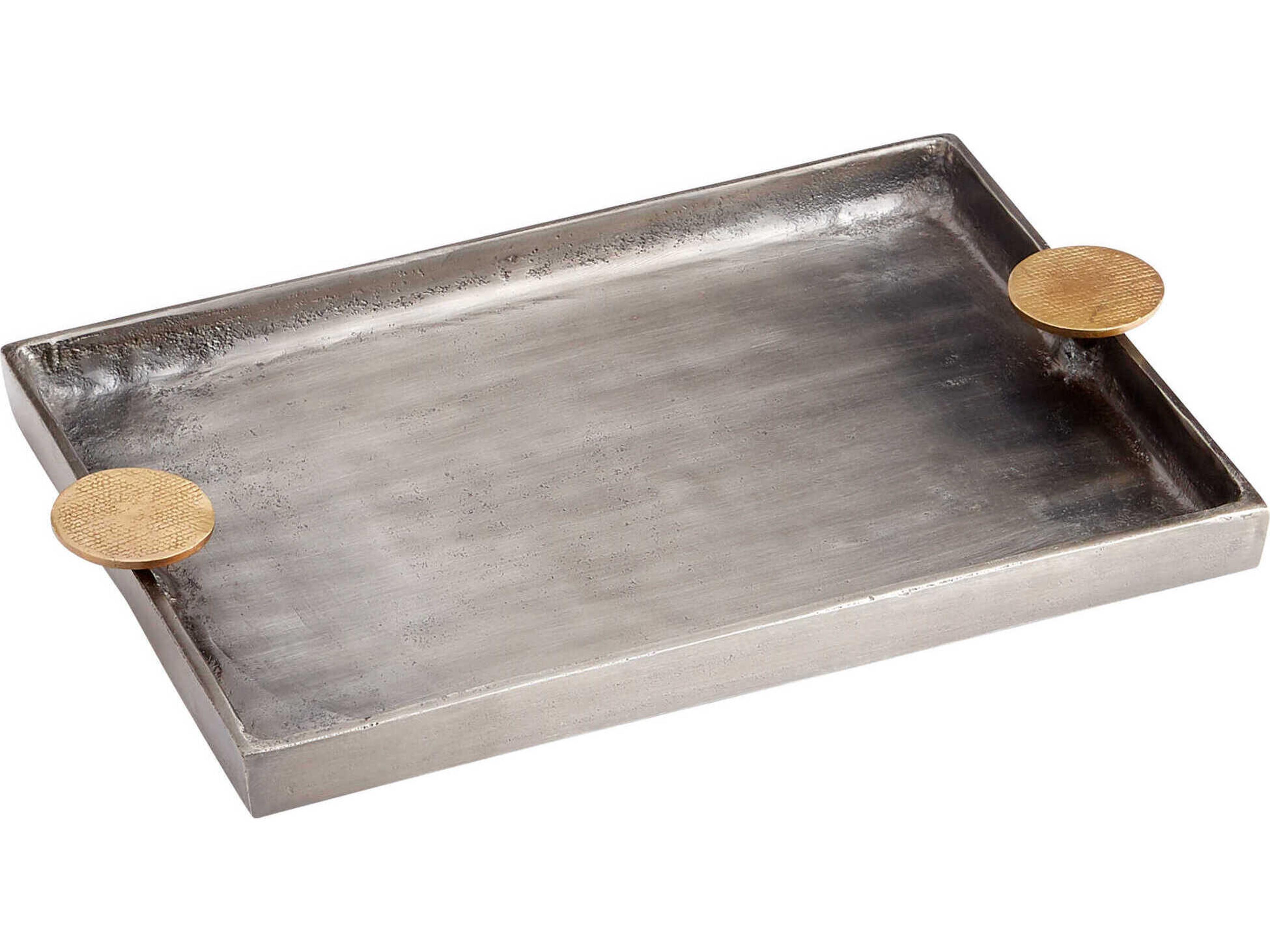 Cyan Design Silver Gold Obscura Serving Tray