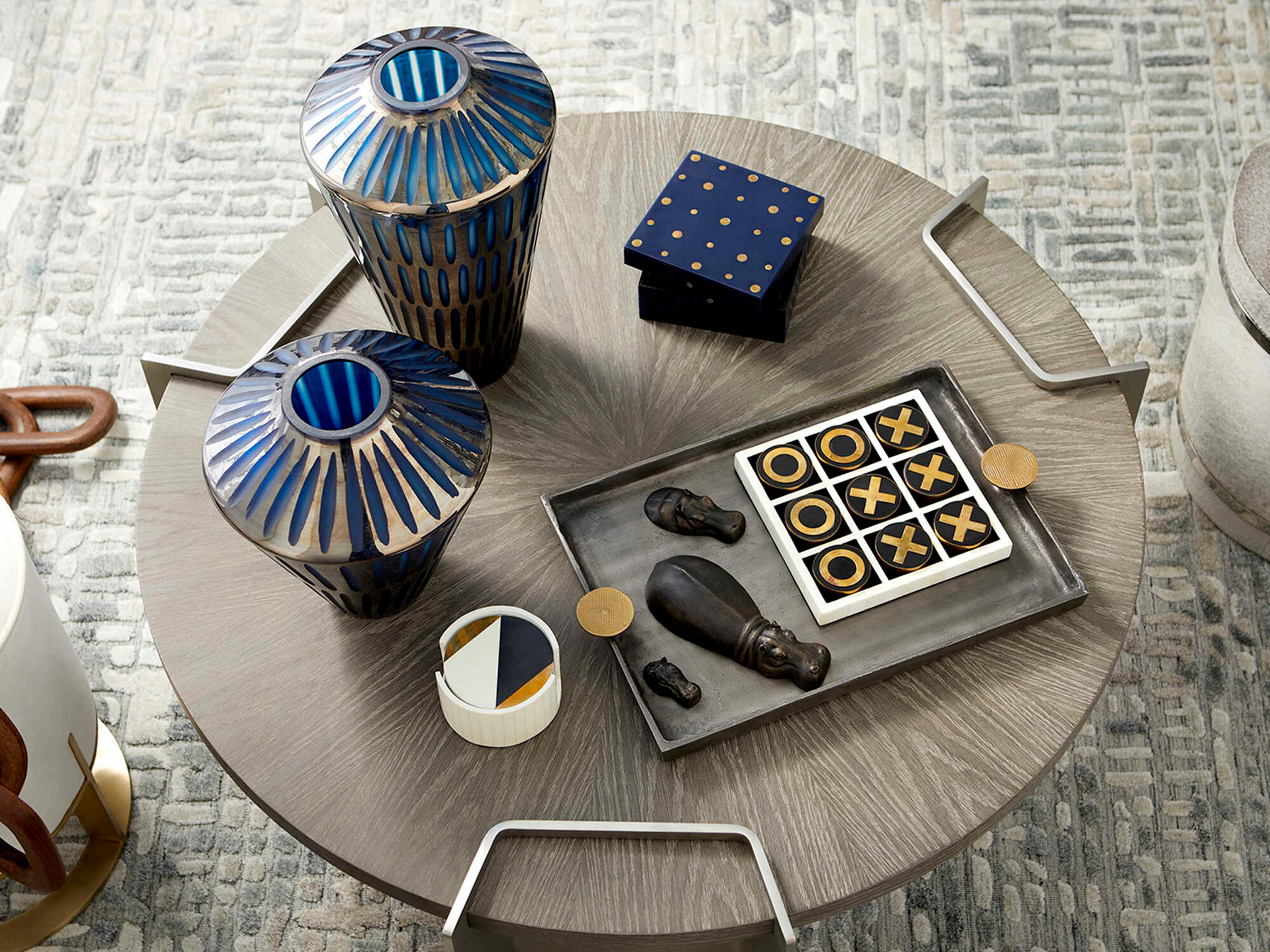 Cyan Design Silver Gold Obscura Serving Tray