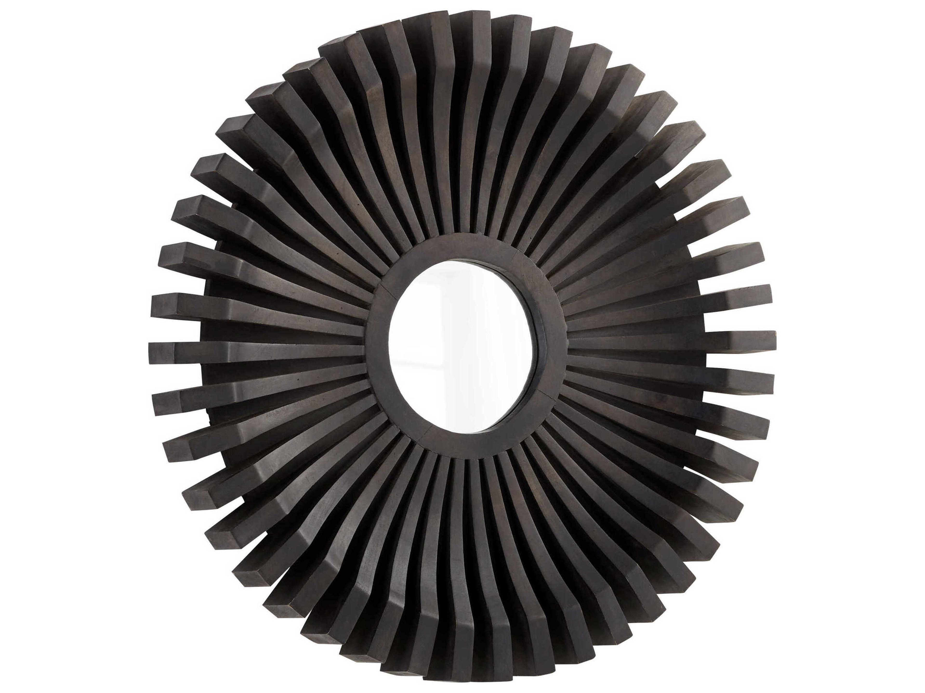 Cyan Design Zon Ebony Brown Round Wall Mirror