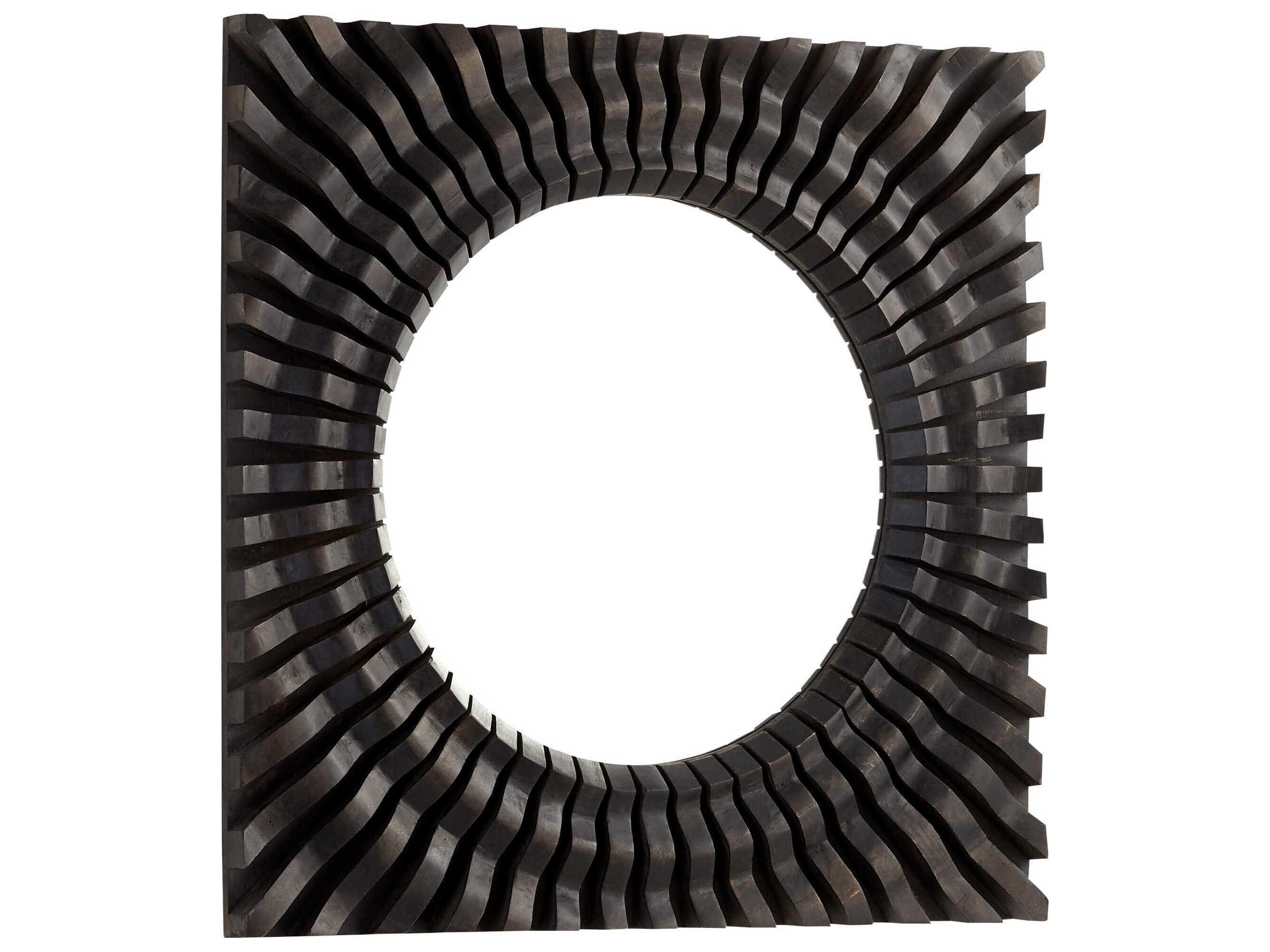 Sonista Ebony Brown Square Wall Mirror
