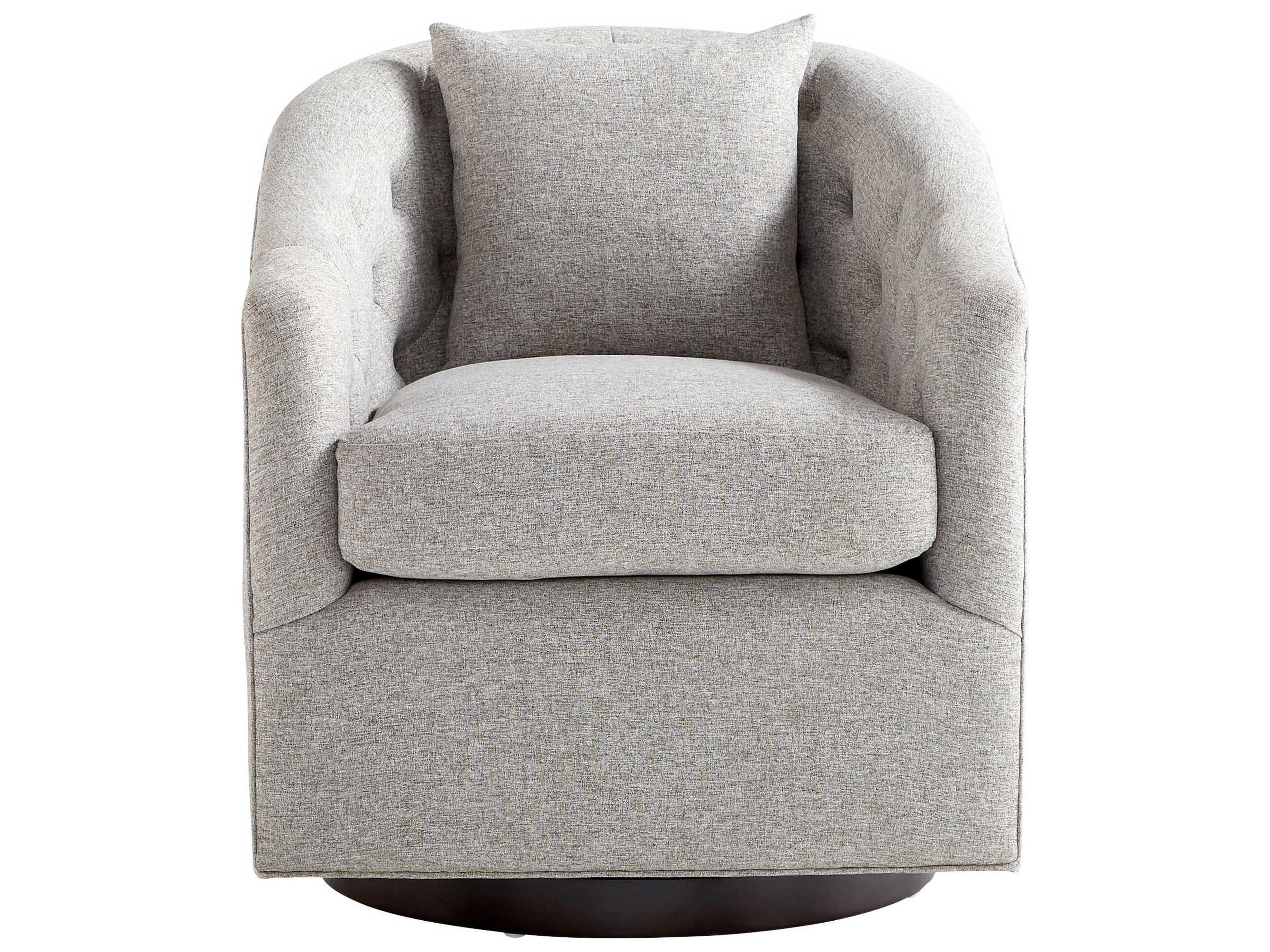 Cyan Design Swivel Gray Fabric Accent Chair