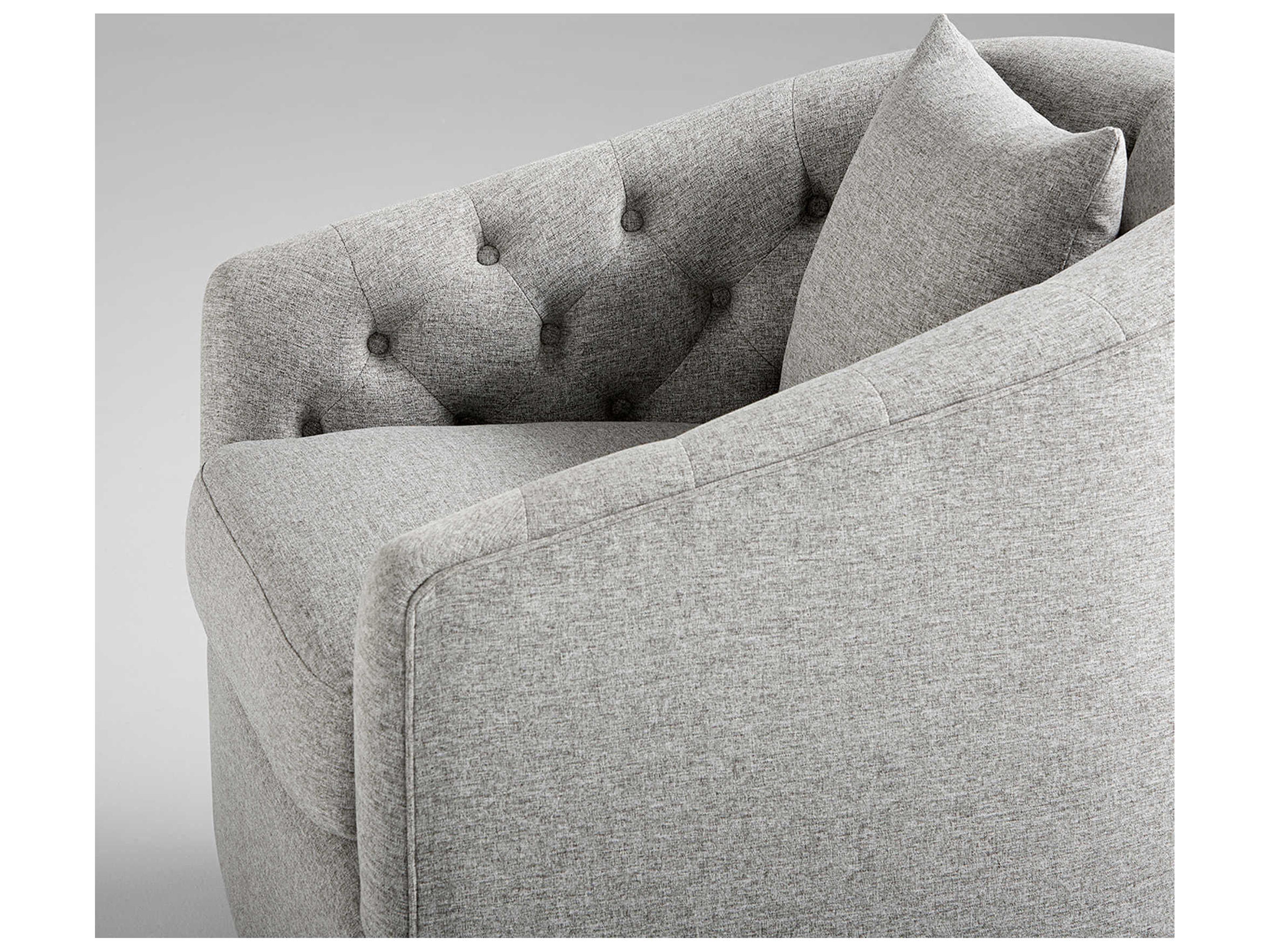 Cyan Design Swivel Gray Fabric Accent Chair