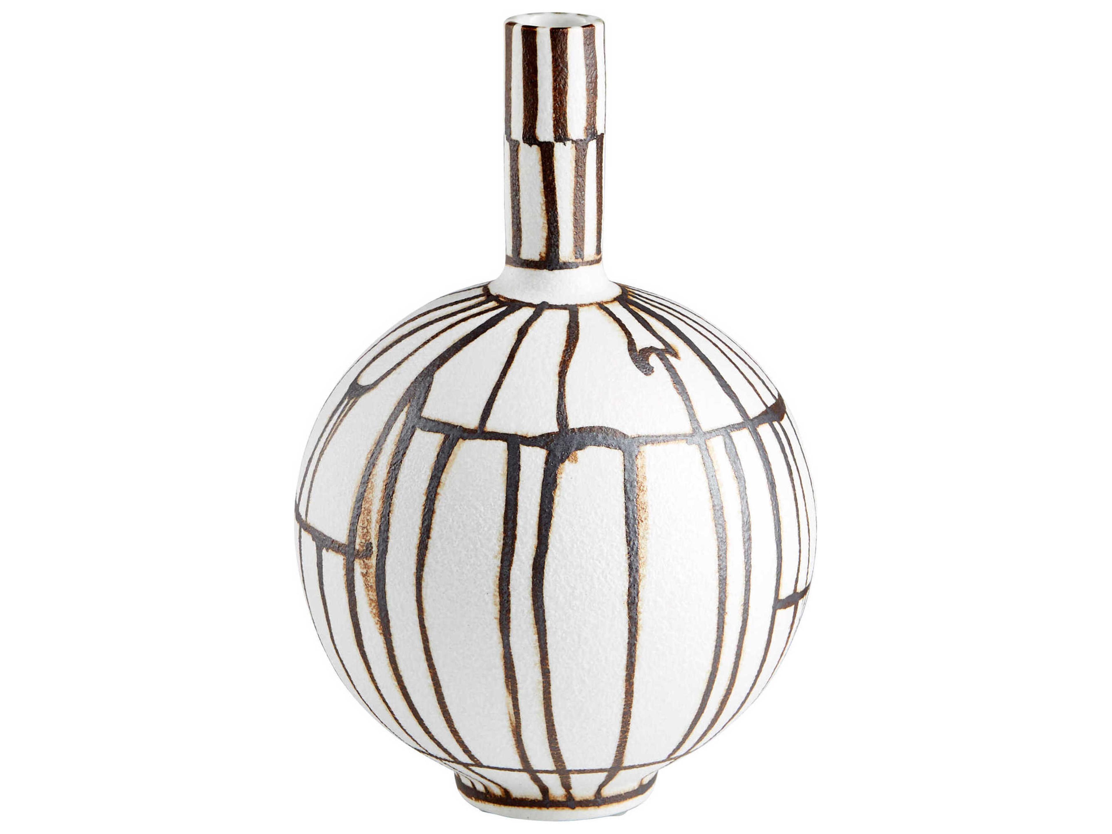 Risse Ebony / White 6" Vase