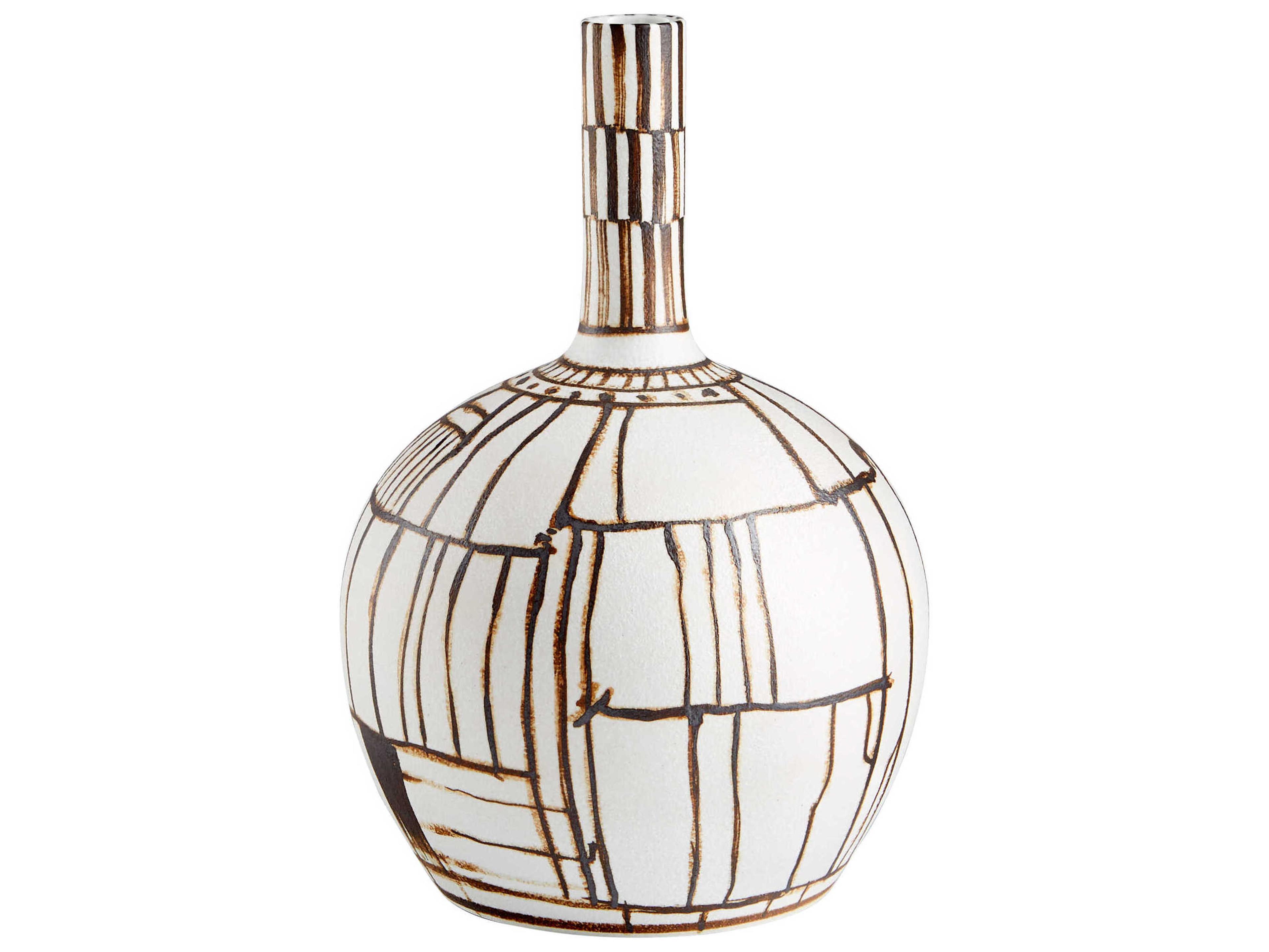 Risse Ebony / White 8" Vase