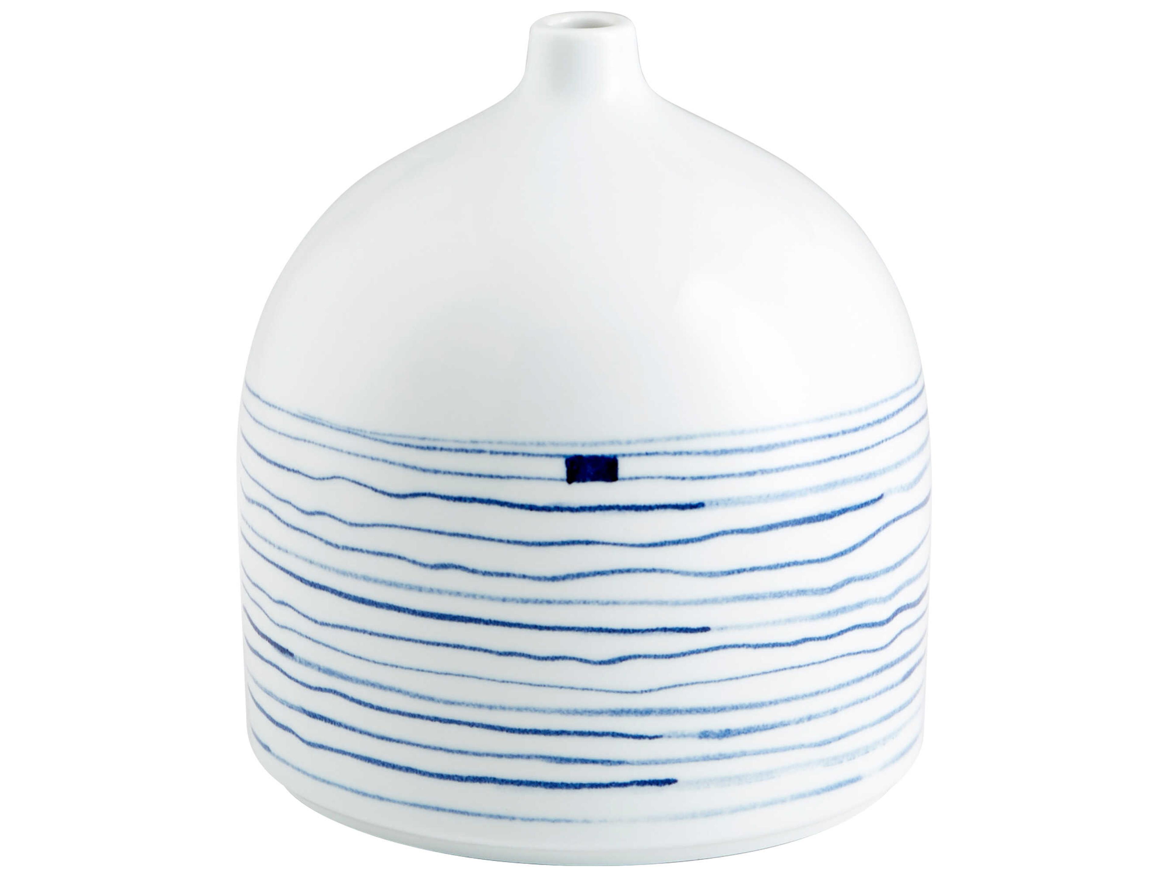 Cyan Design Whirlpool Blue / White 11" High Vase