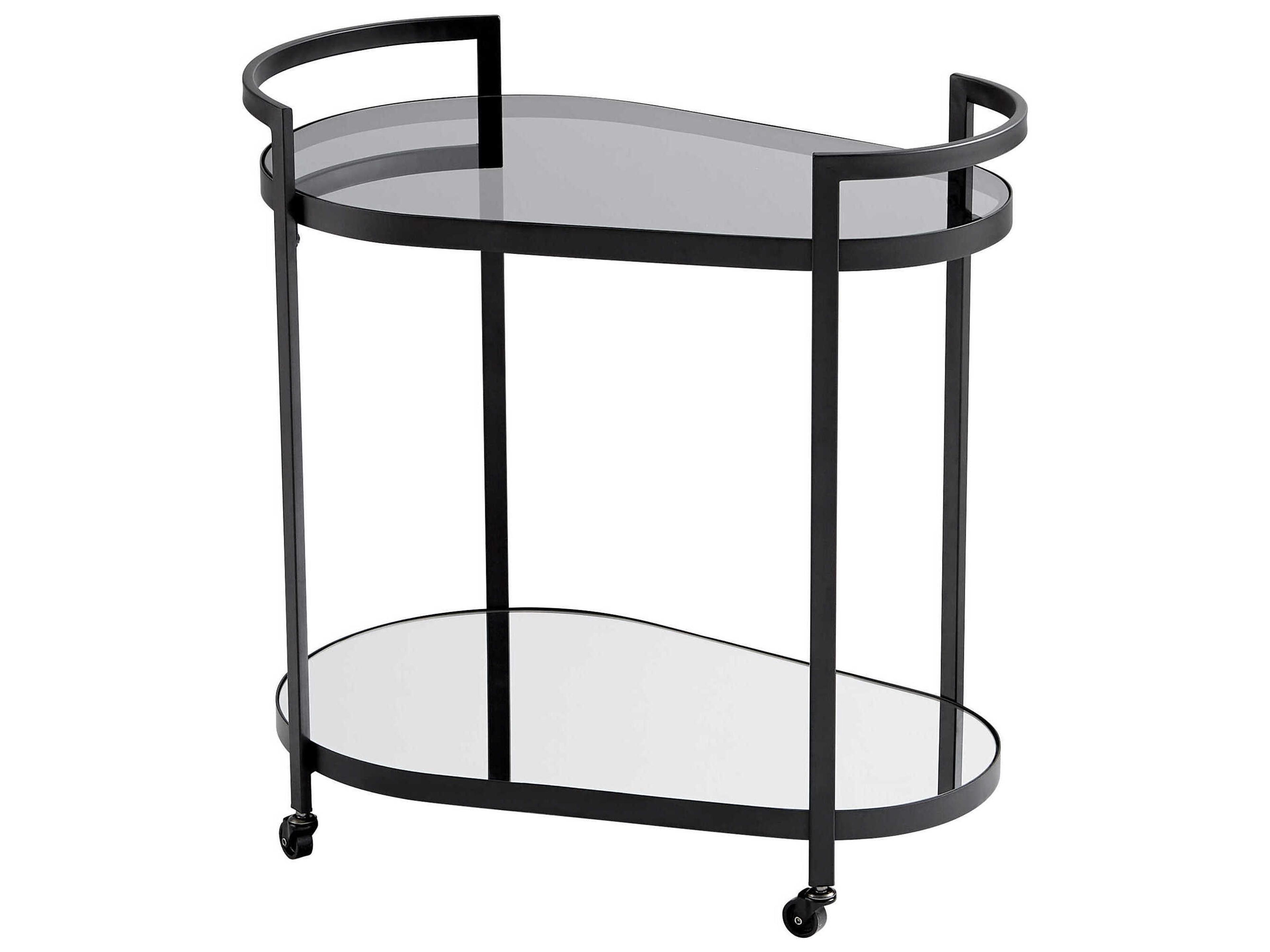 Cyan Design Glass Black Bar Cart
