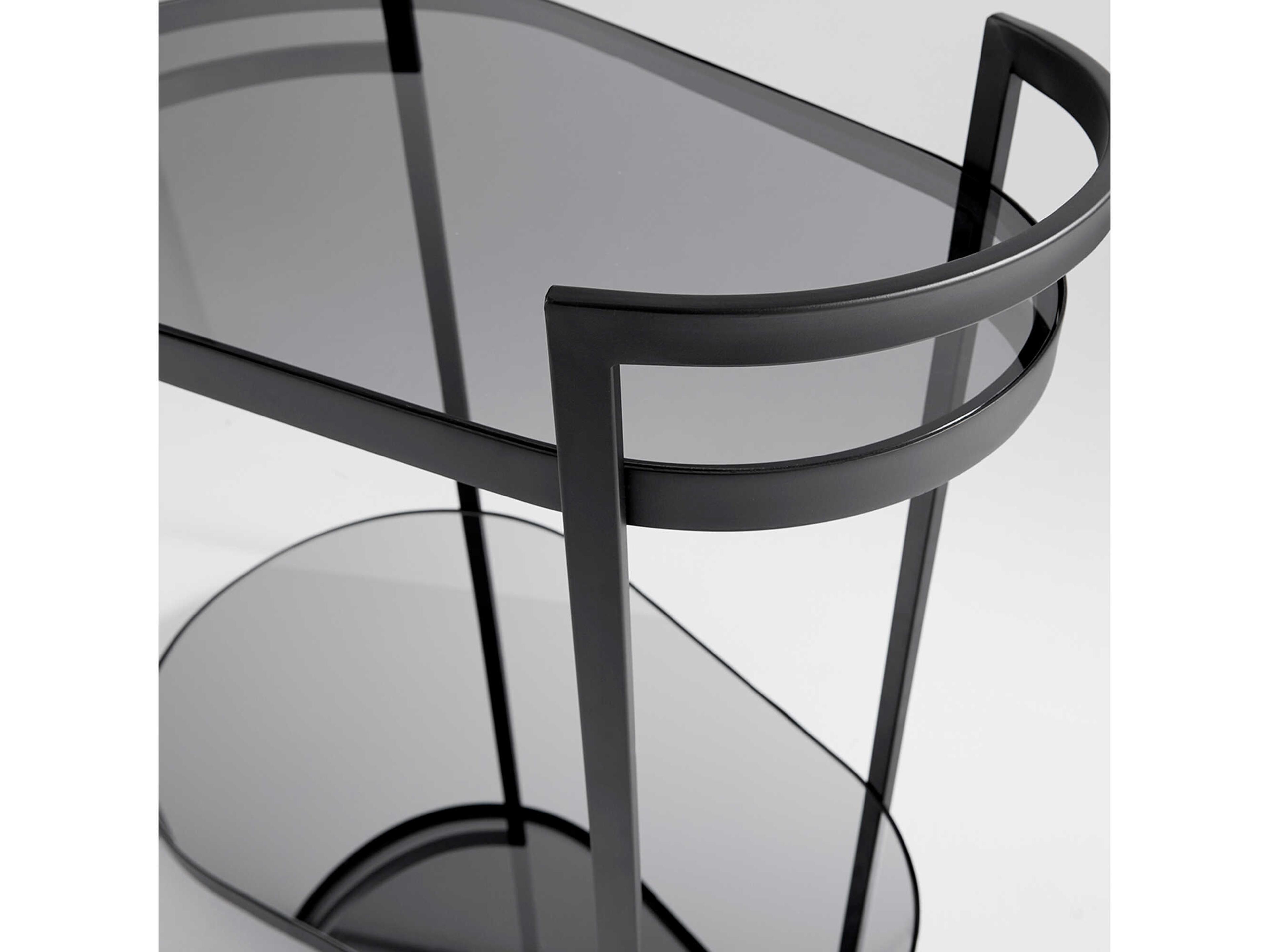Cyan Design Glass Black Bar Cart