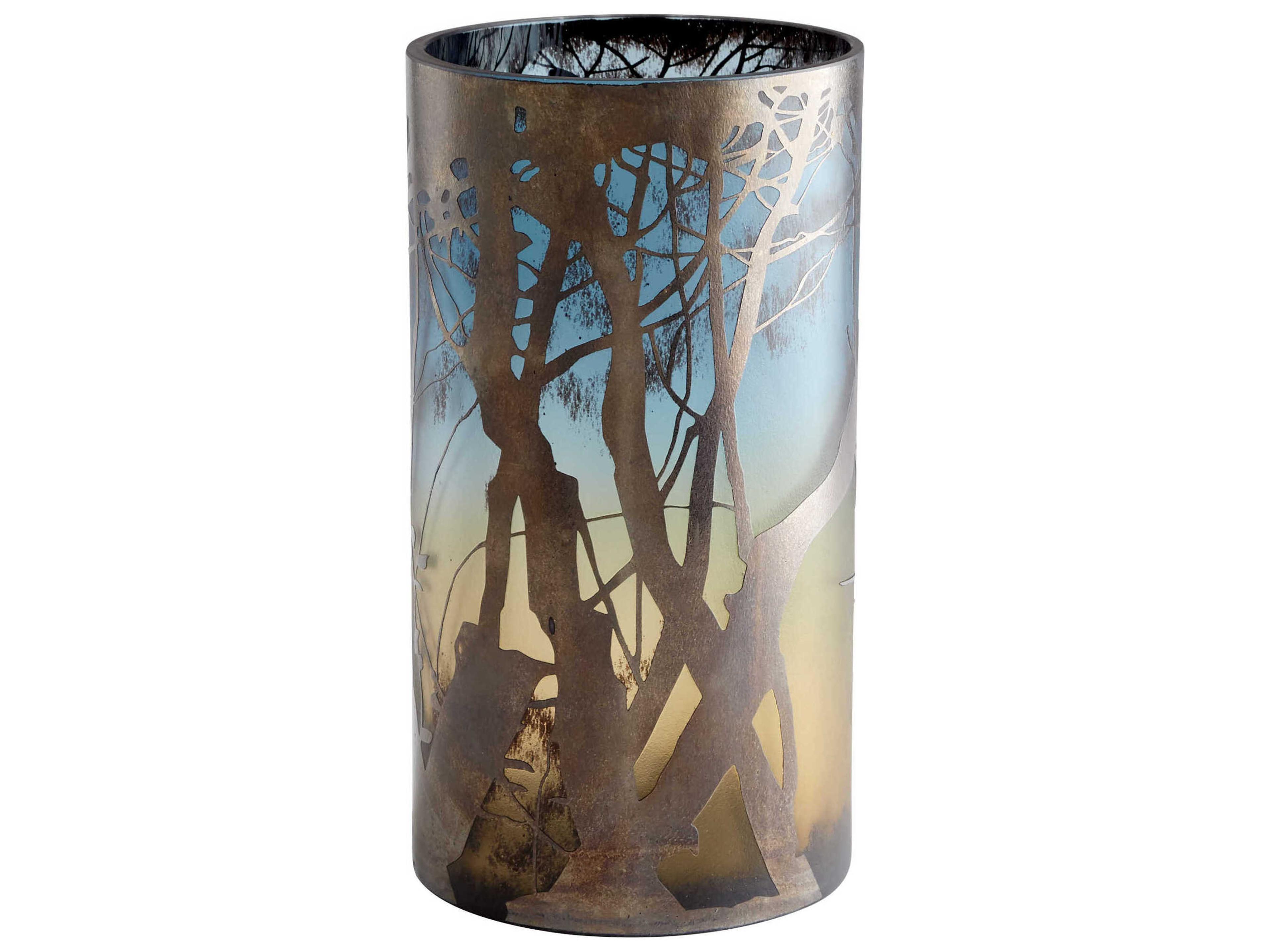 Miombo Green / Blue 12" High Vase