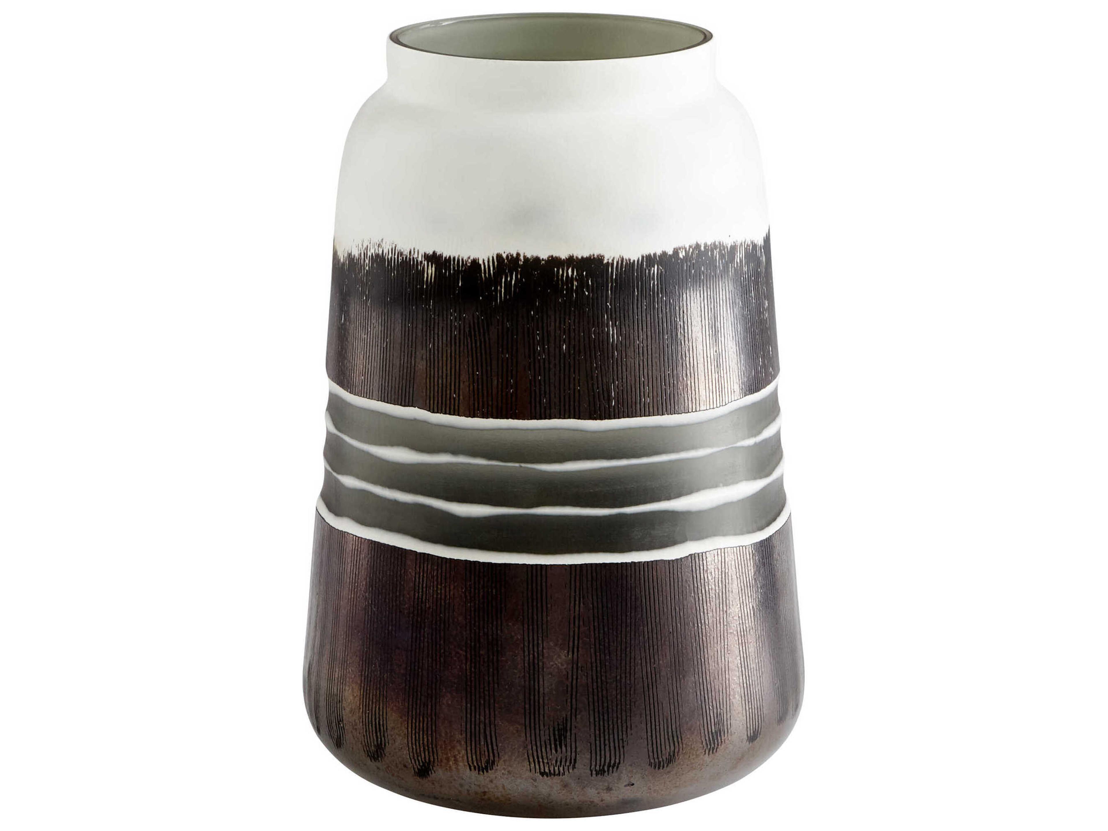 Cyan Design Borneo Black / White 12" High Vase