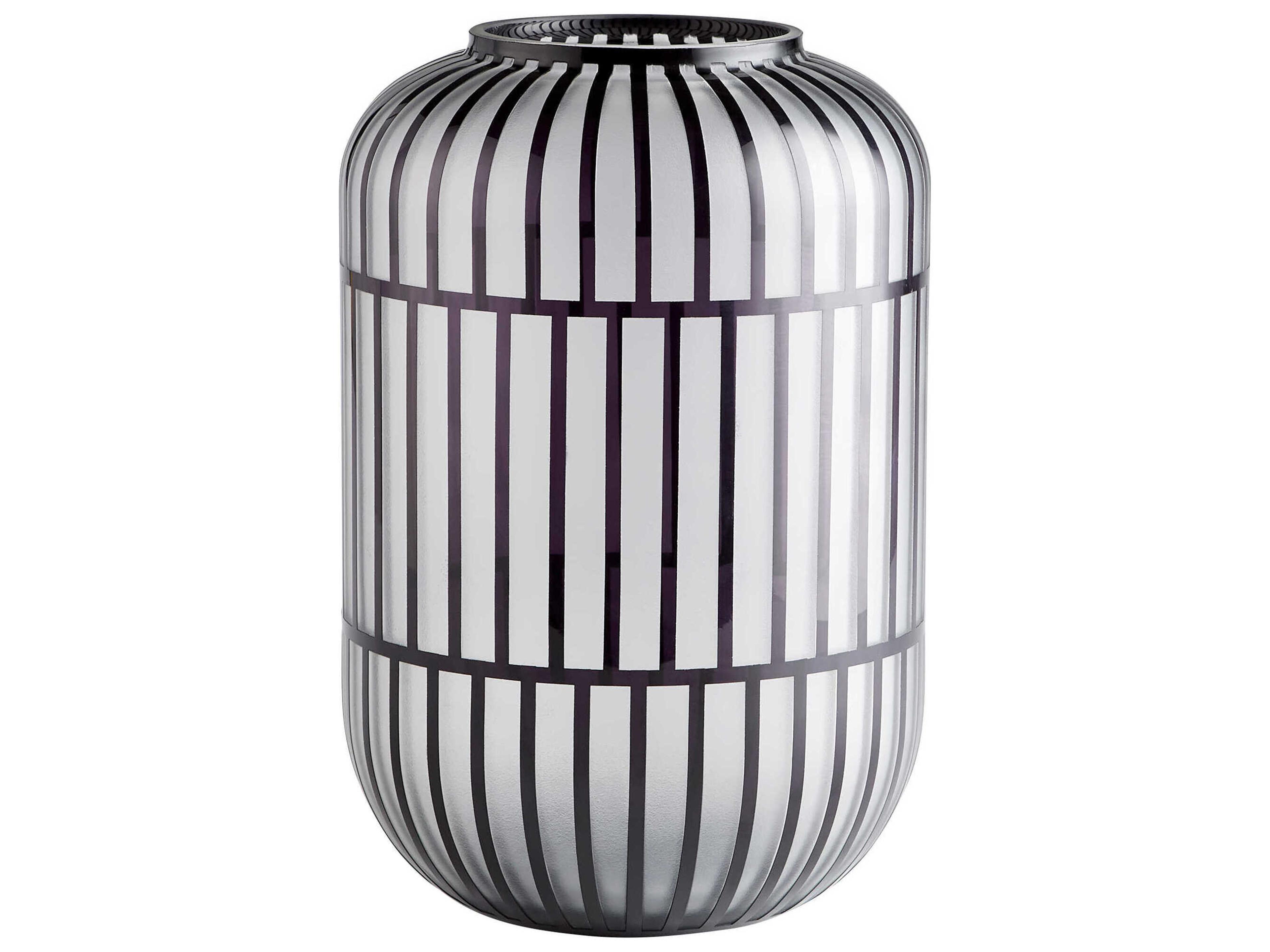 Lined Up Black 14" High Vase