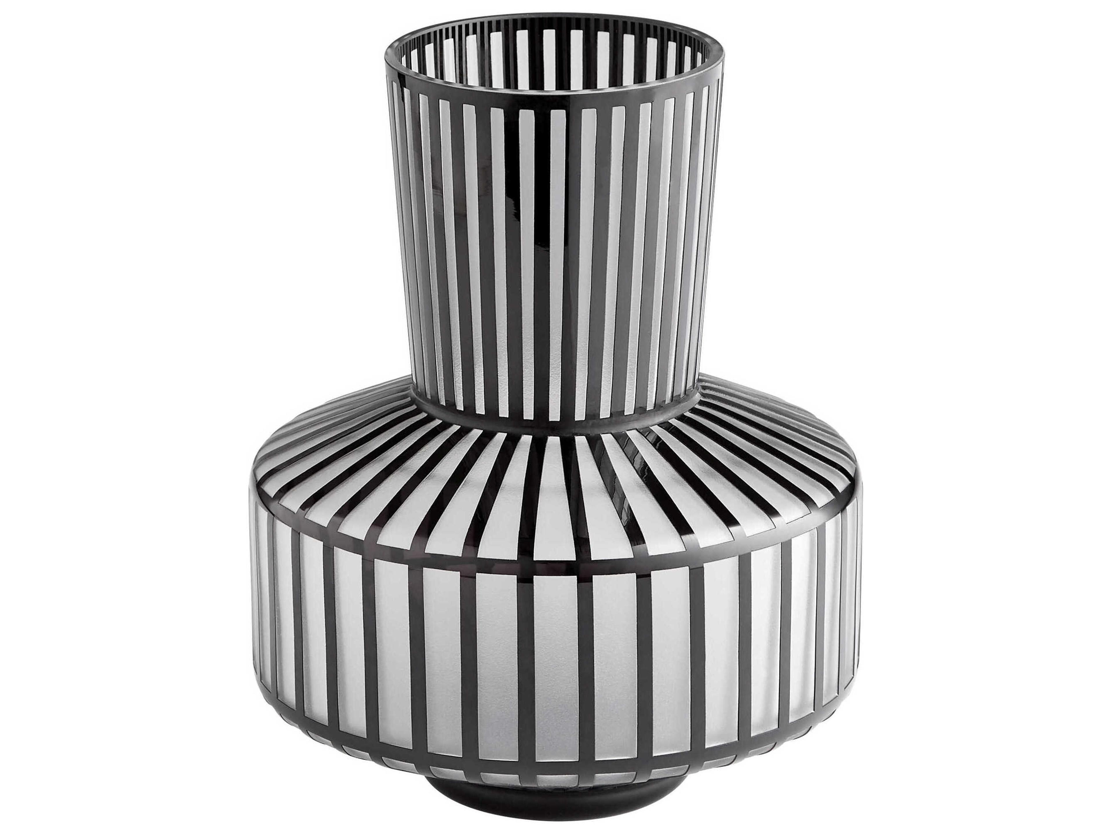 Cyan Design Lined Up Black Vase