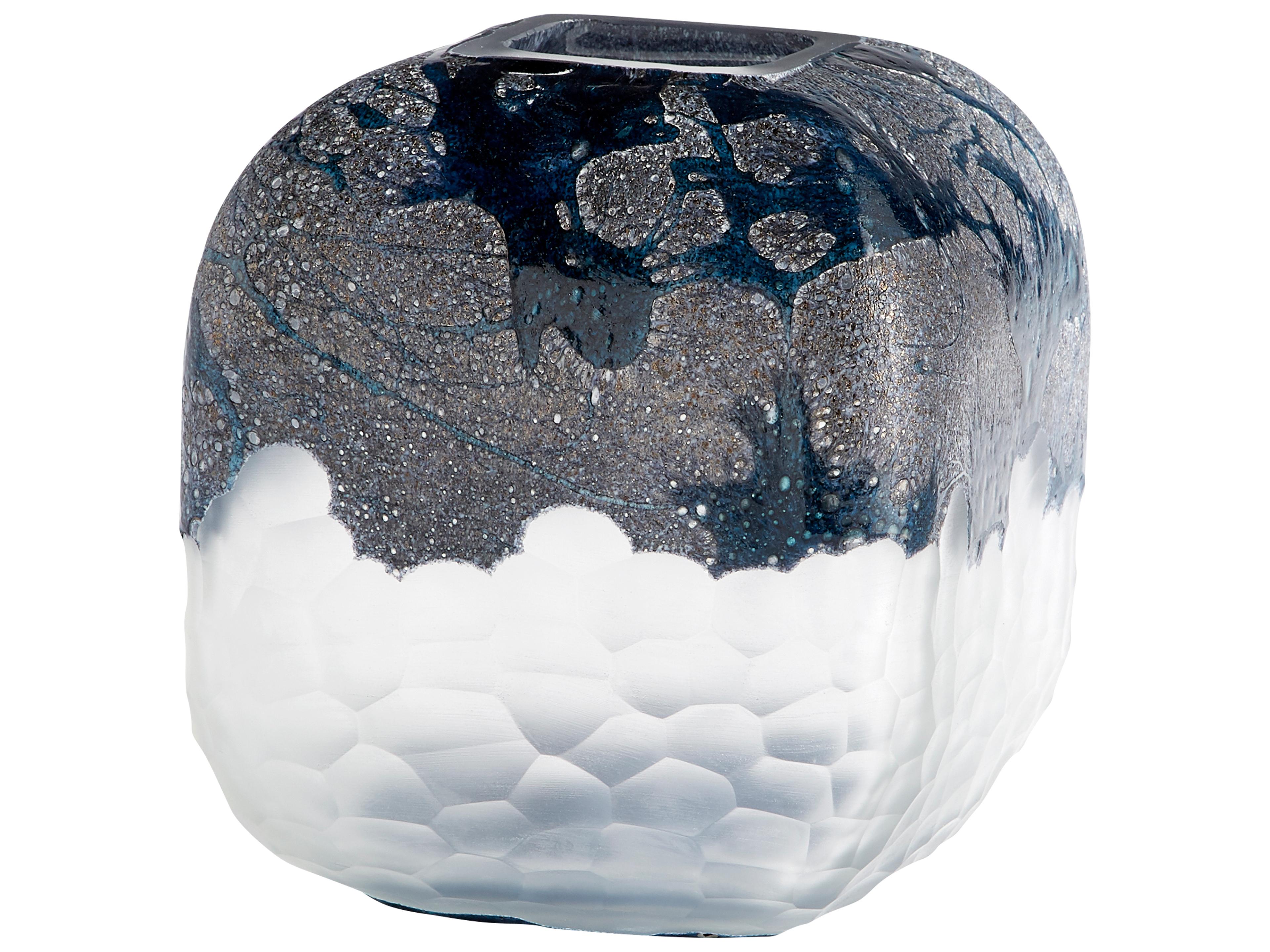 Cyan Design Bosco Blue / White 8" High Vase