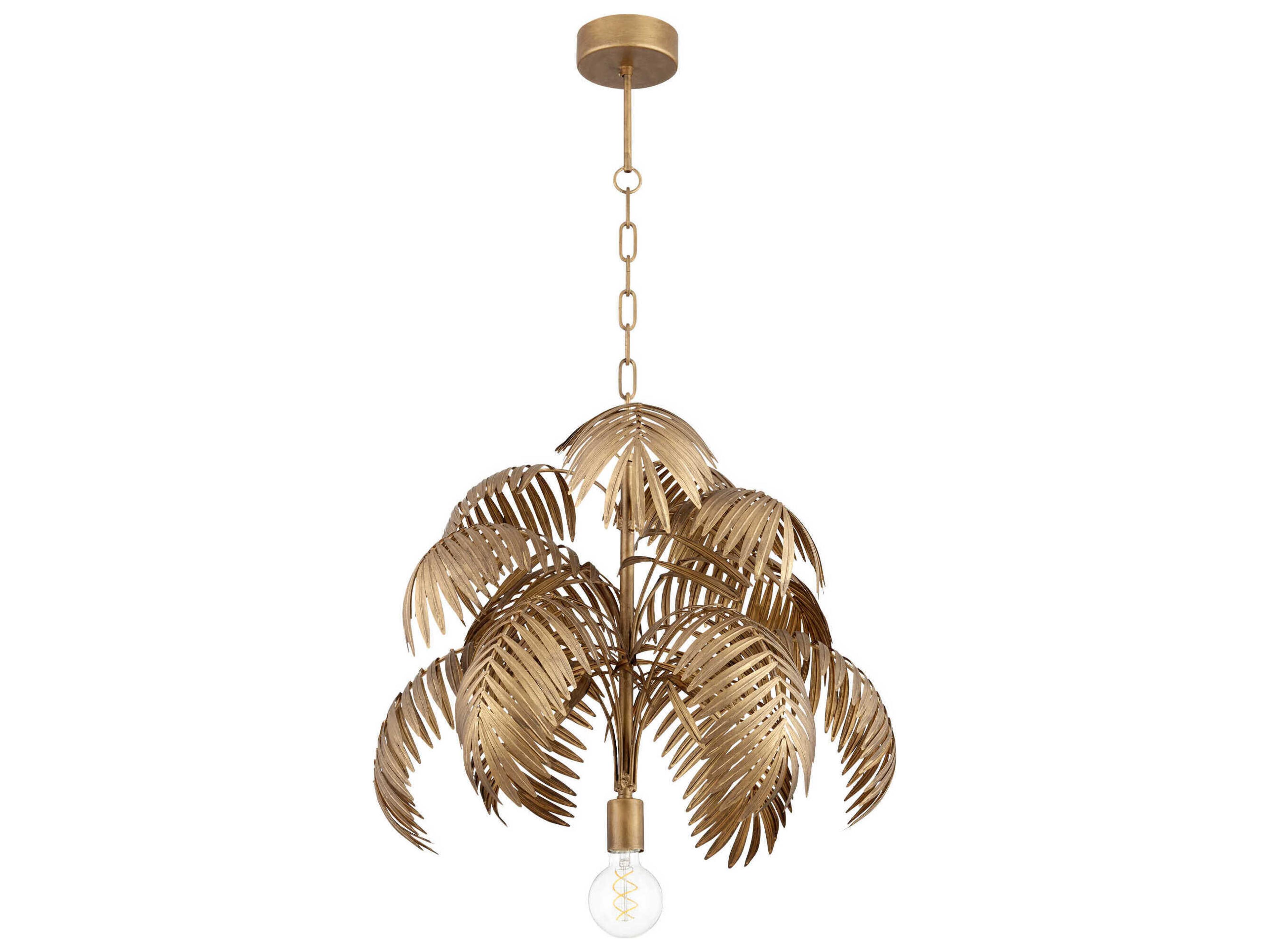 1-Light Antique Brass Pendant