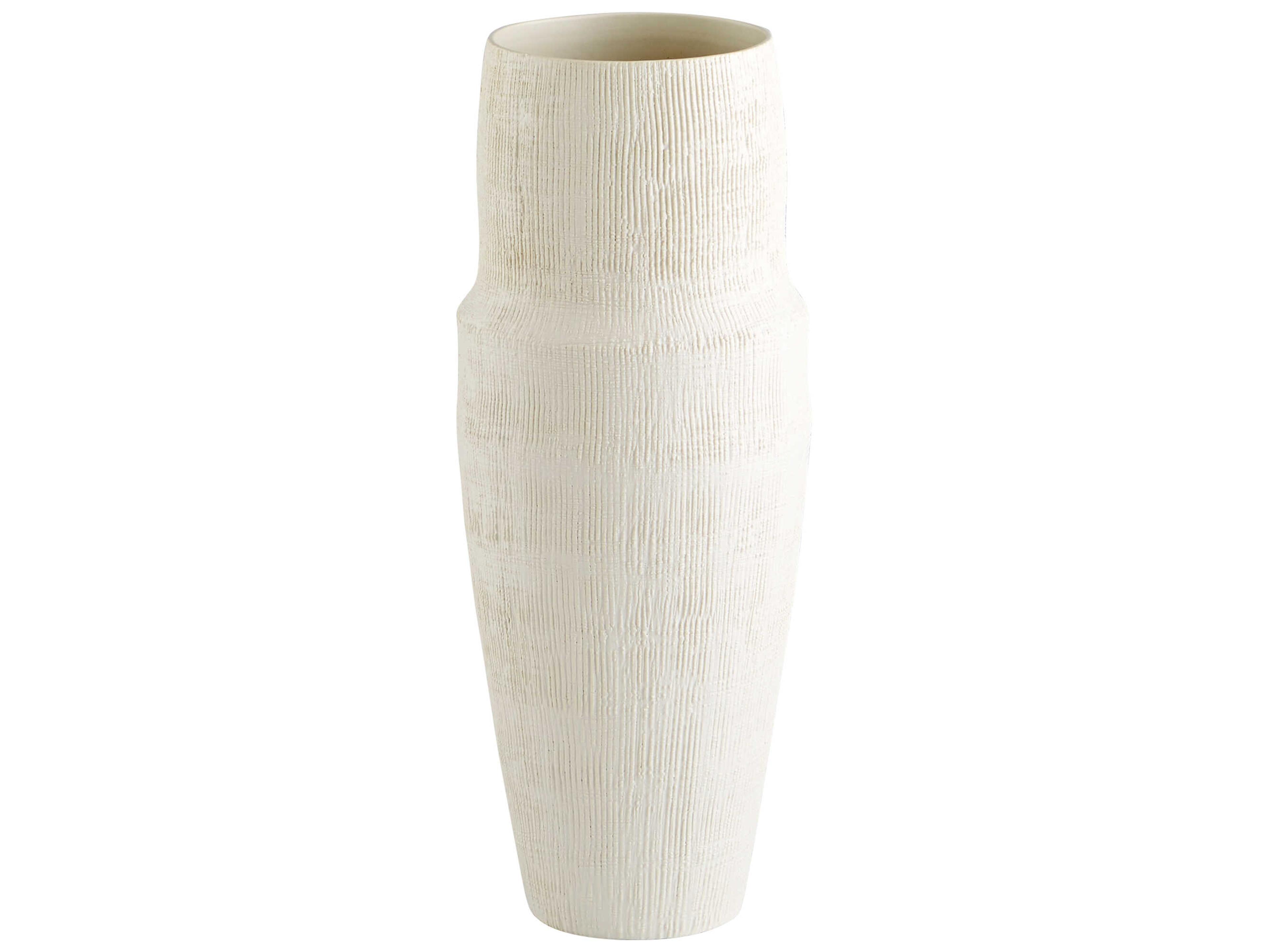 Leela White 18" High Vase