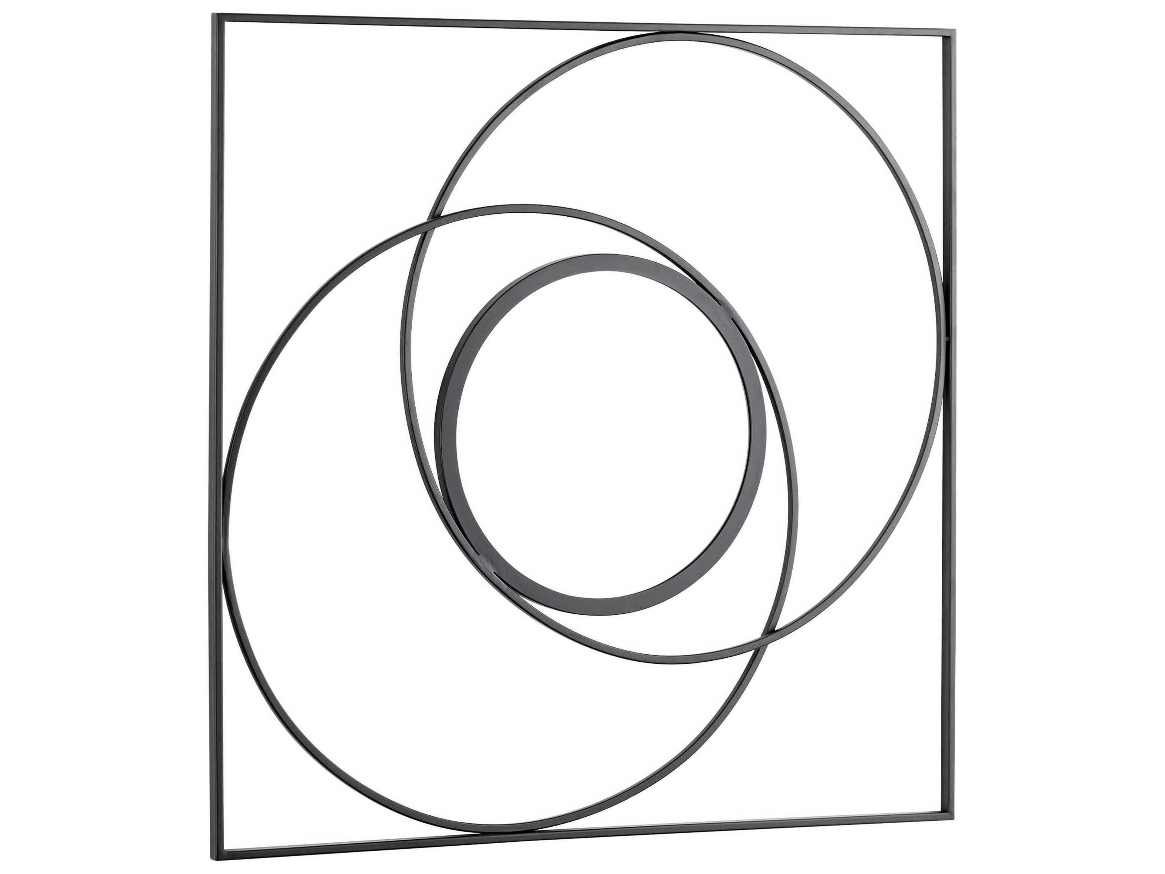 Uberlappen Graphite Metal Wall Art