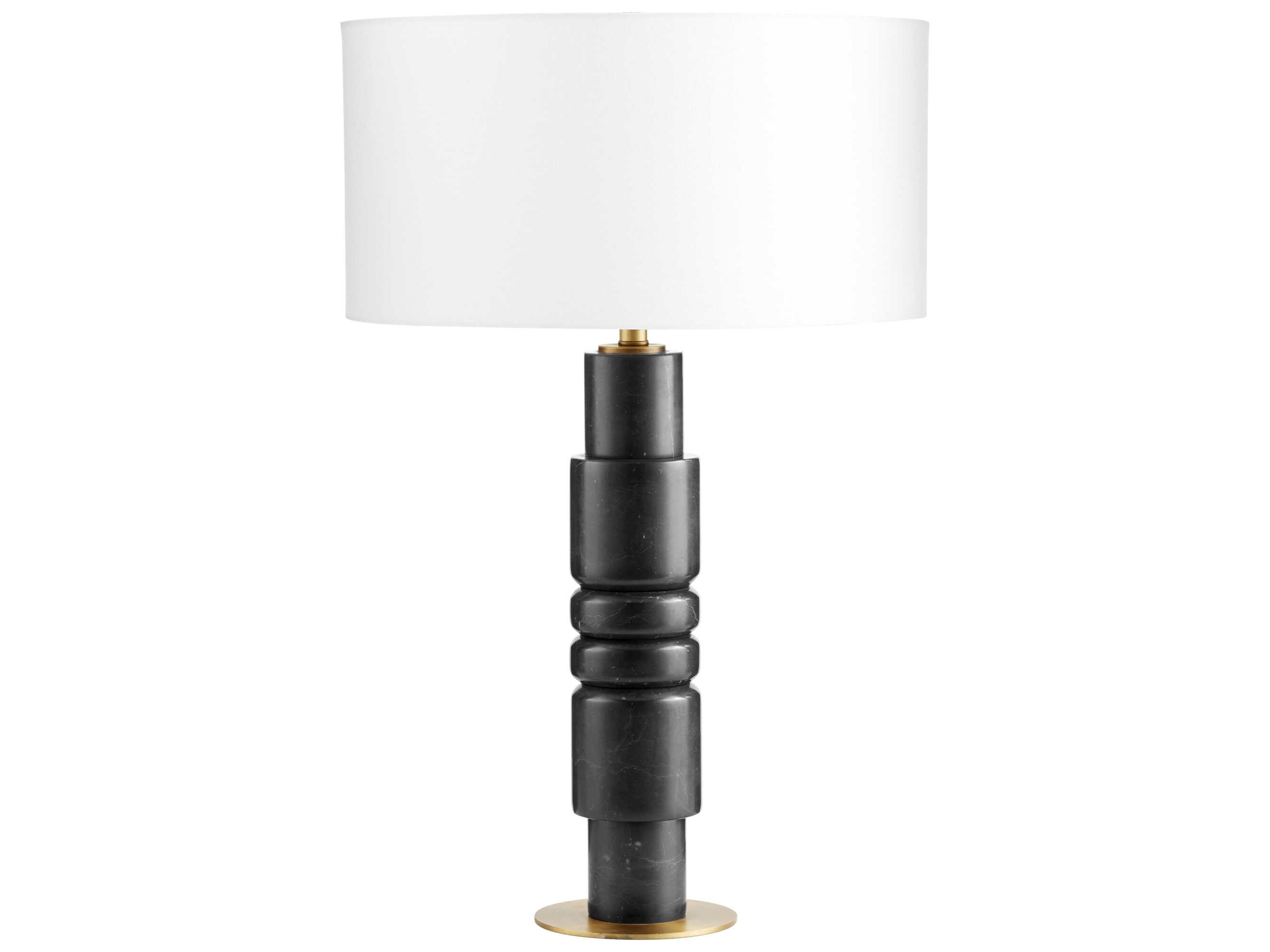 Dubois Black Off White Linen Shade And Liner Buffet Lamp