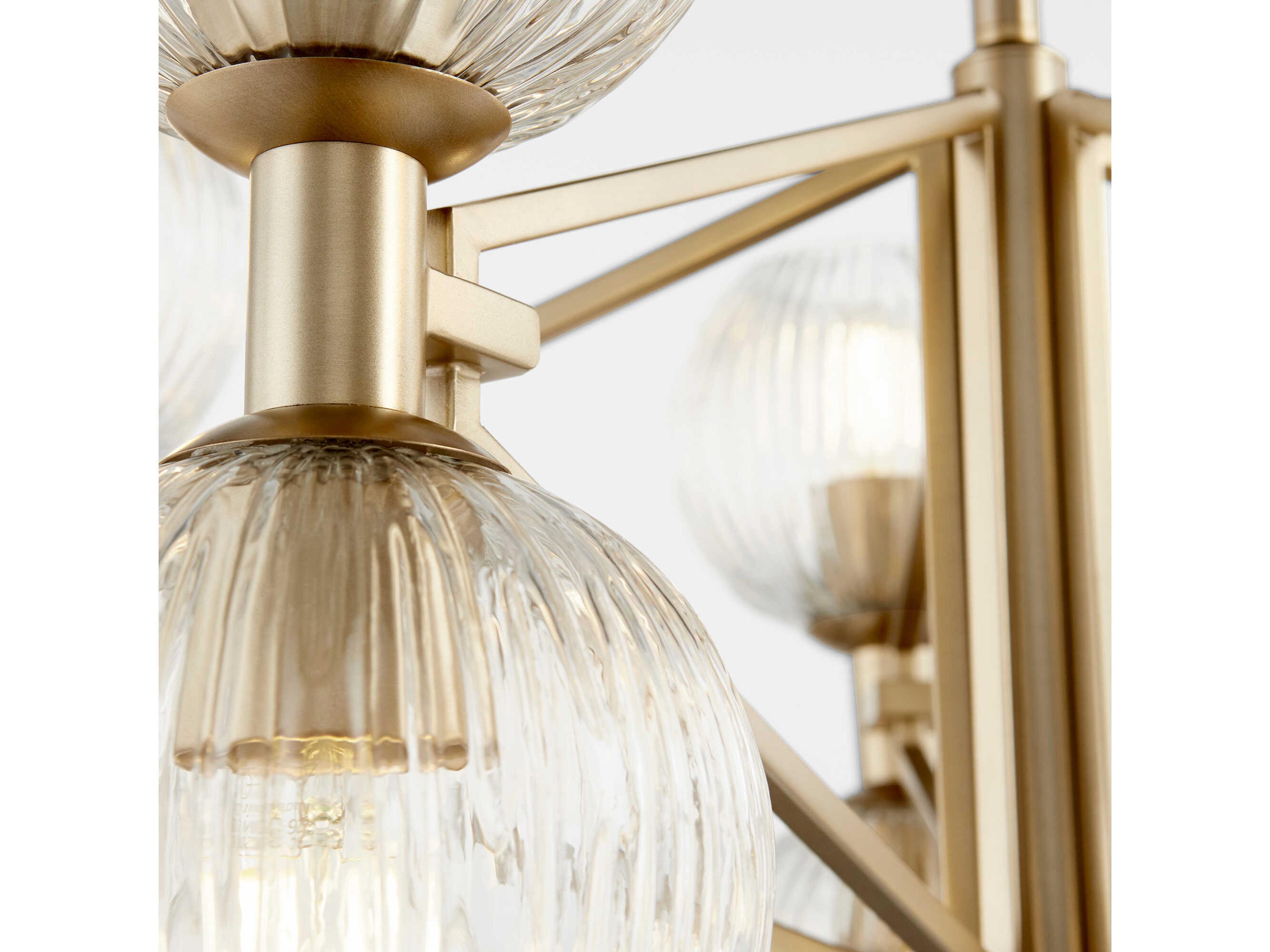 Cyan Design 10-Light Aged Brass Glass Globe Chandelier