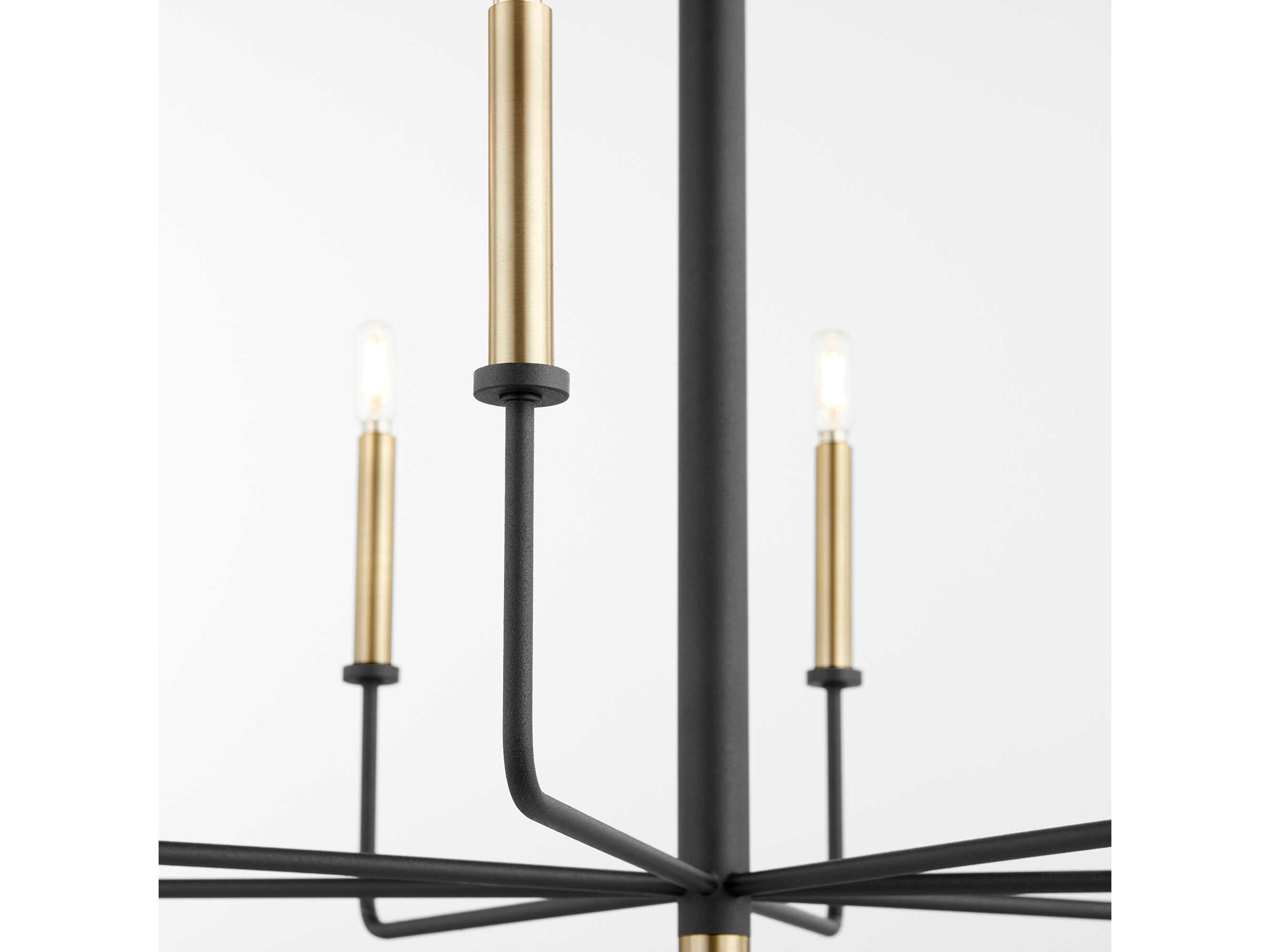 Cyan Design 8-Light Noir Aged Brass Black Candelabra Chandelier