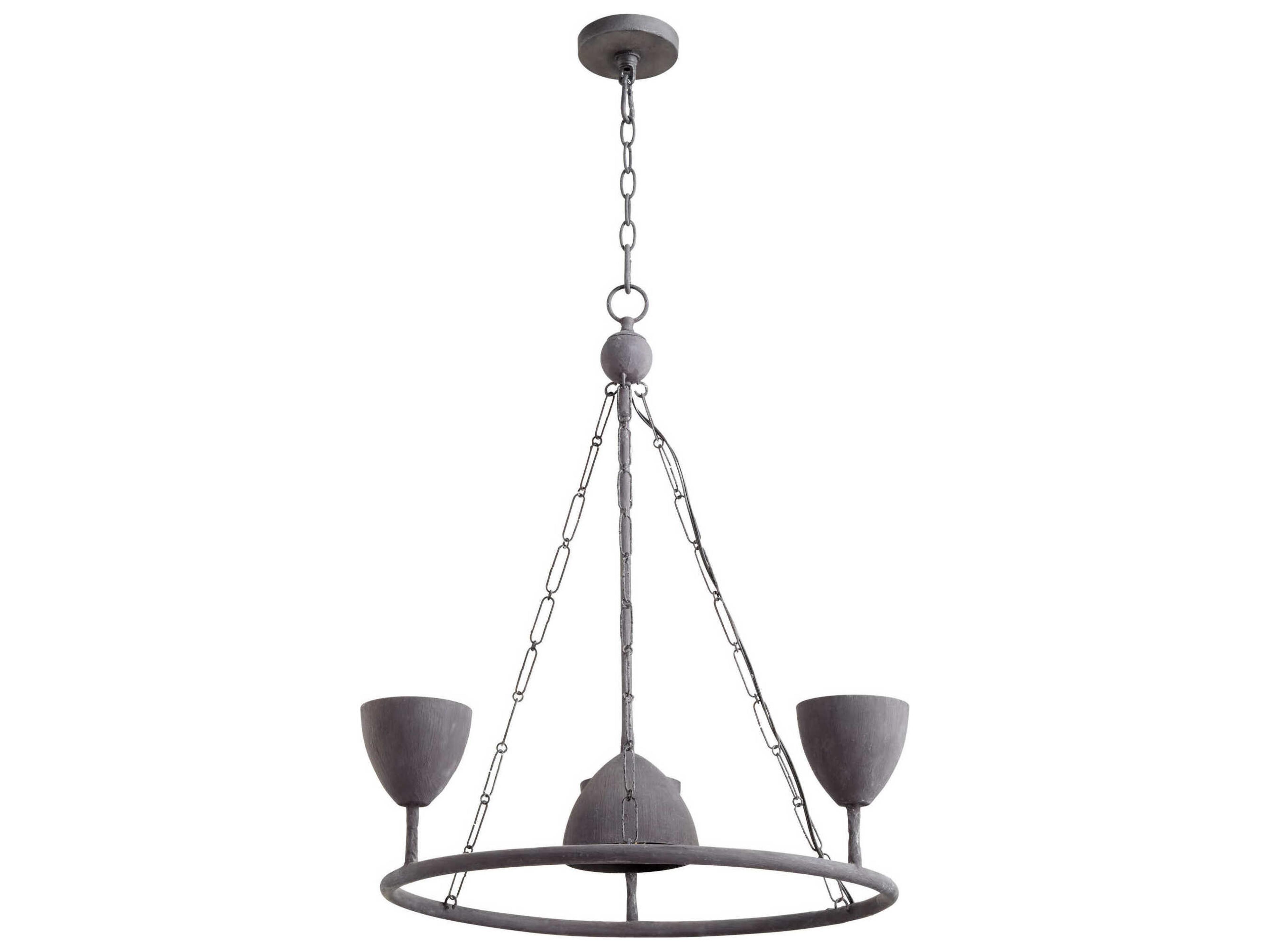 4-Light Noir Black Chandelier
